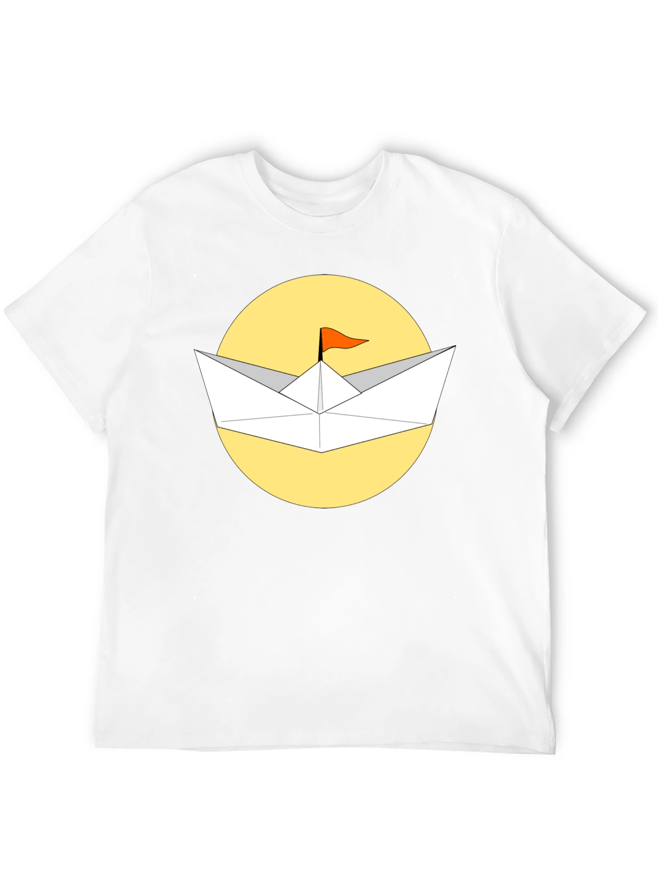 Paper Boat T-Shirt - Black Cotton Graphic Tee