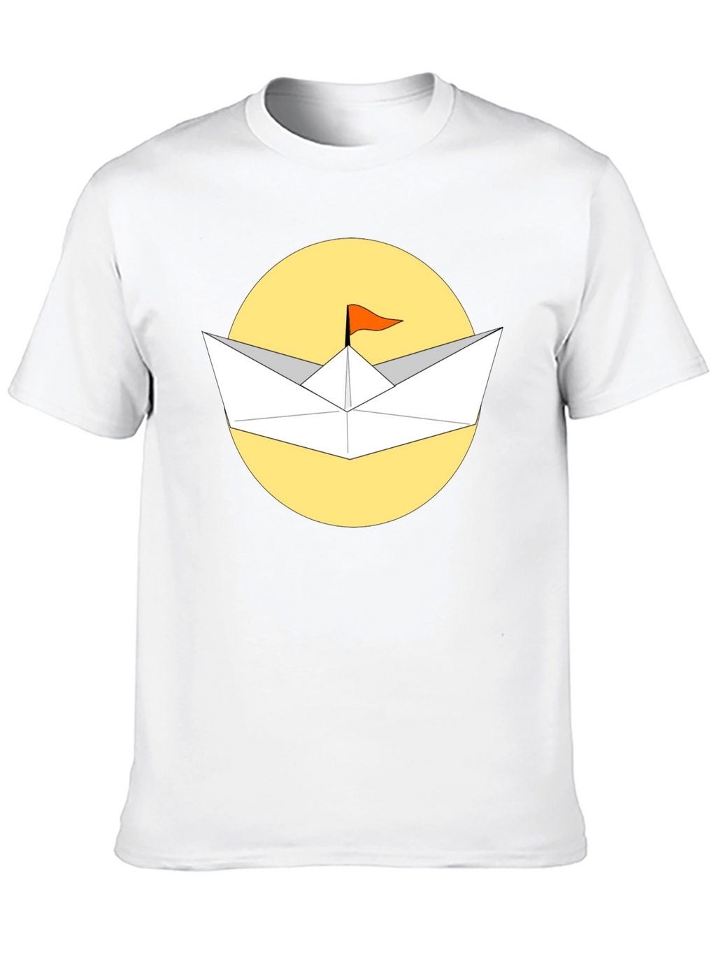Paper Boat T-Shirt - Black Cotton Graphic Tee