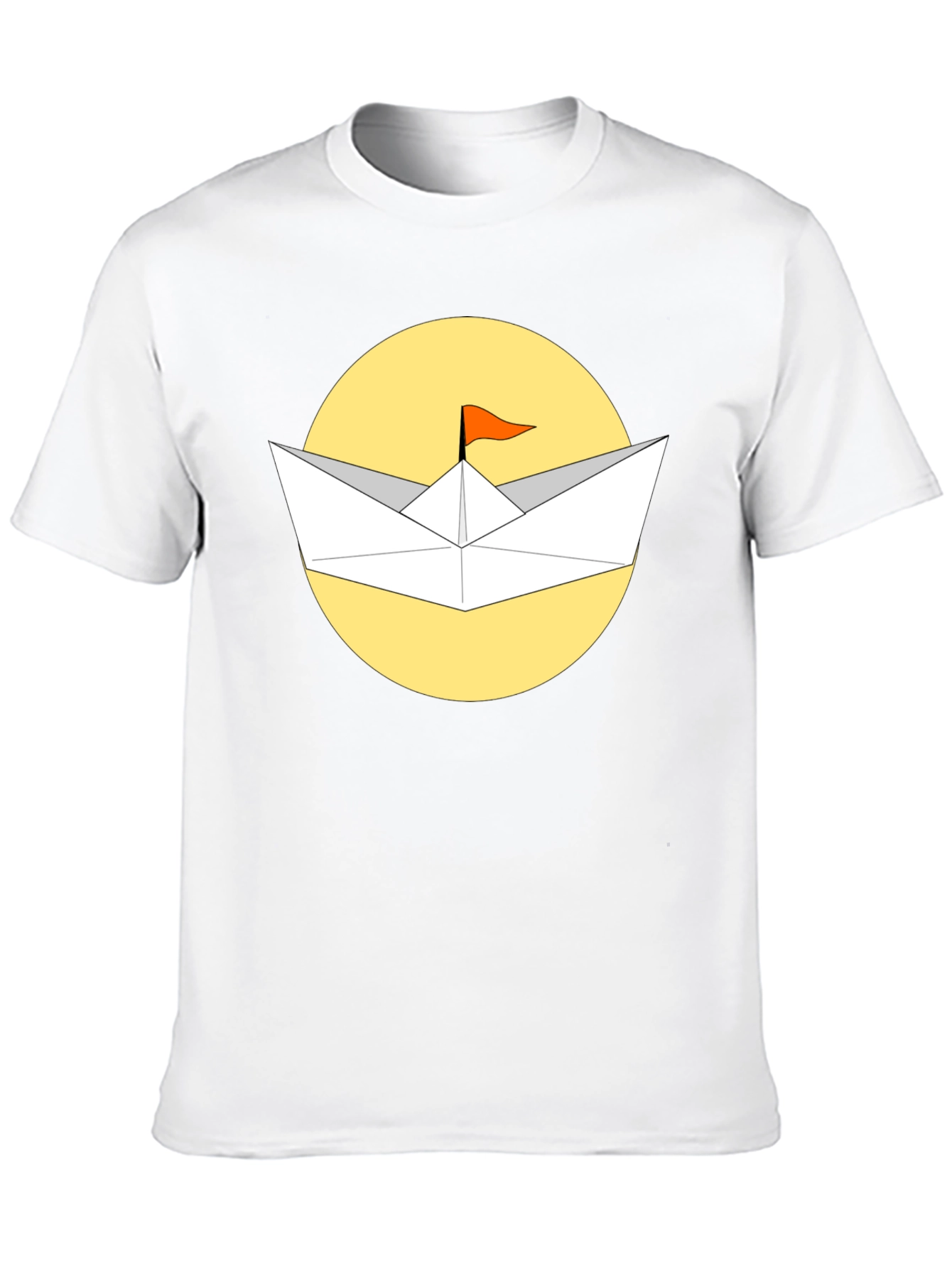 Paper Boat T-Shirt - Black Cotton Graphic Tee