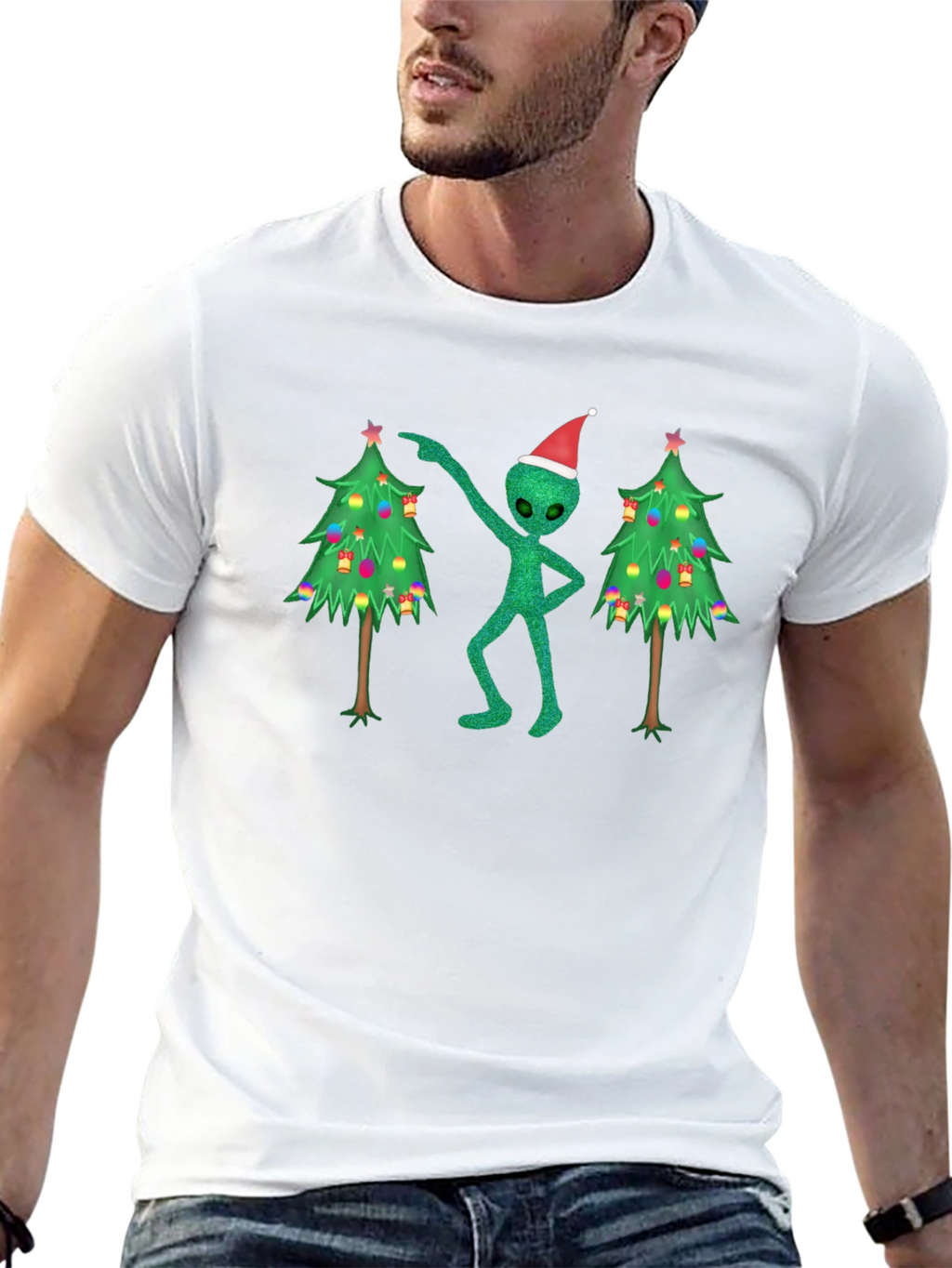 Festive Alien Christmas Tree T-Shirt