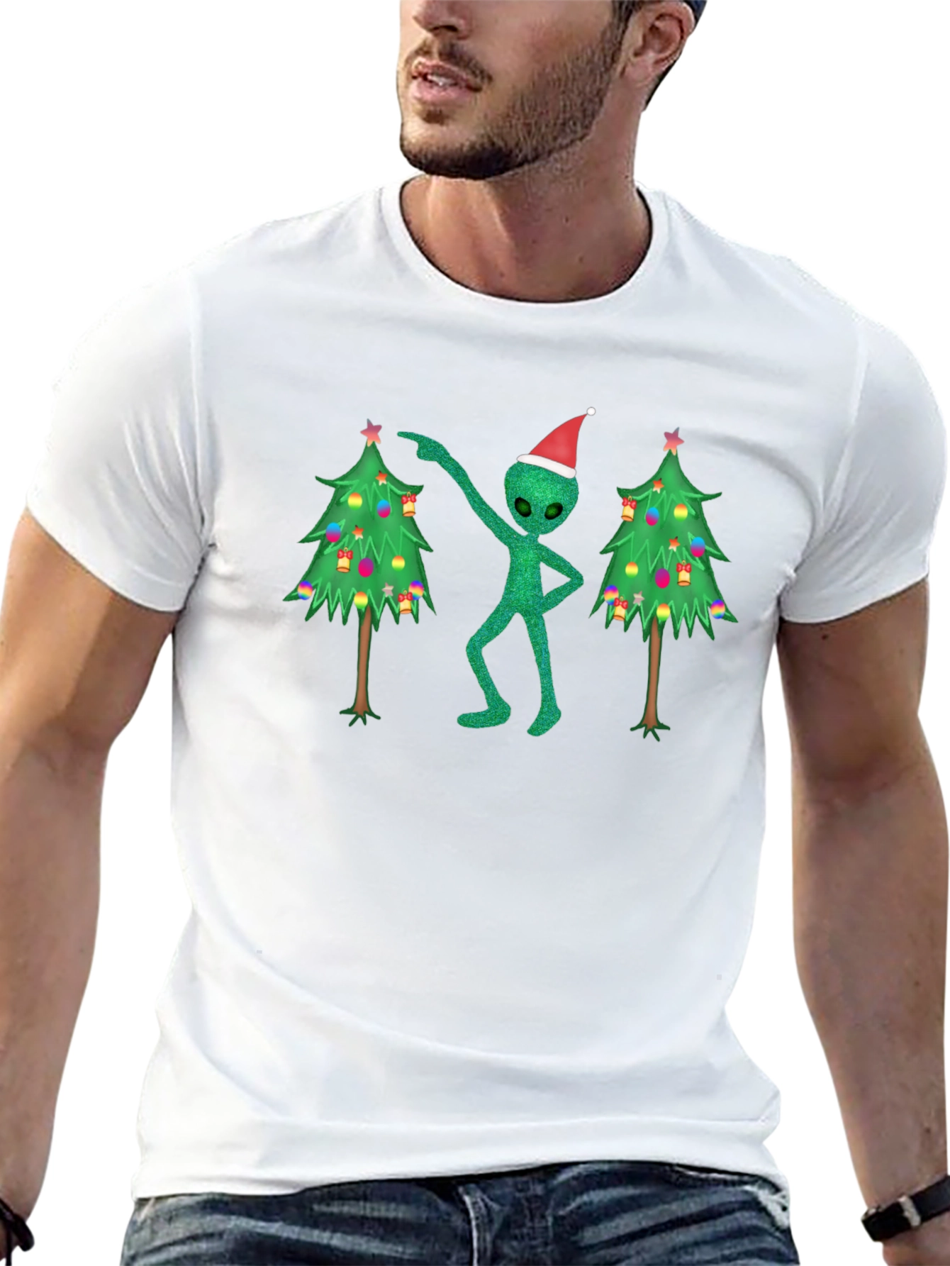 Festive Alien Christmas Tree T-Shirt