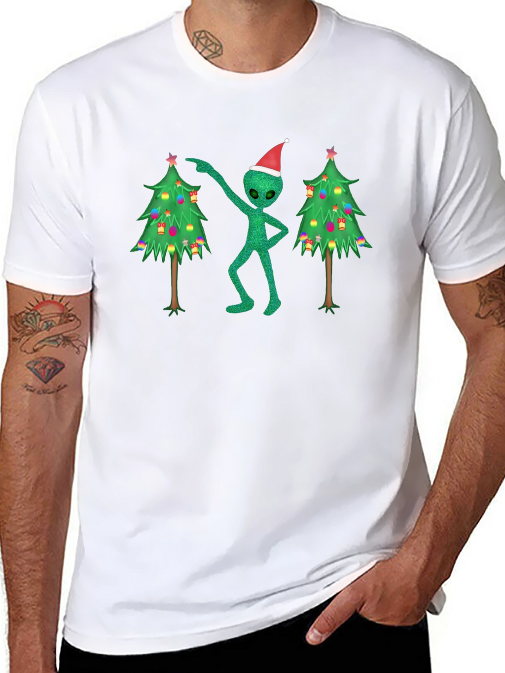 Festive Alien Christmas Tree T-Shirt
