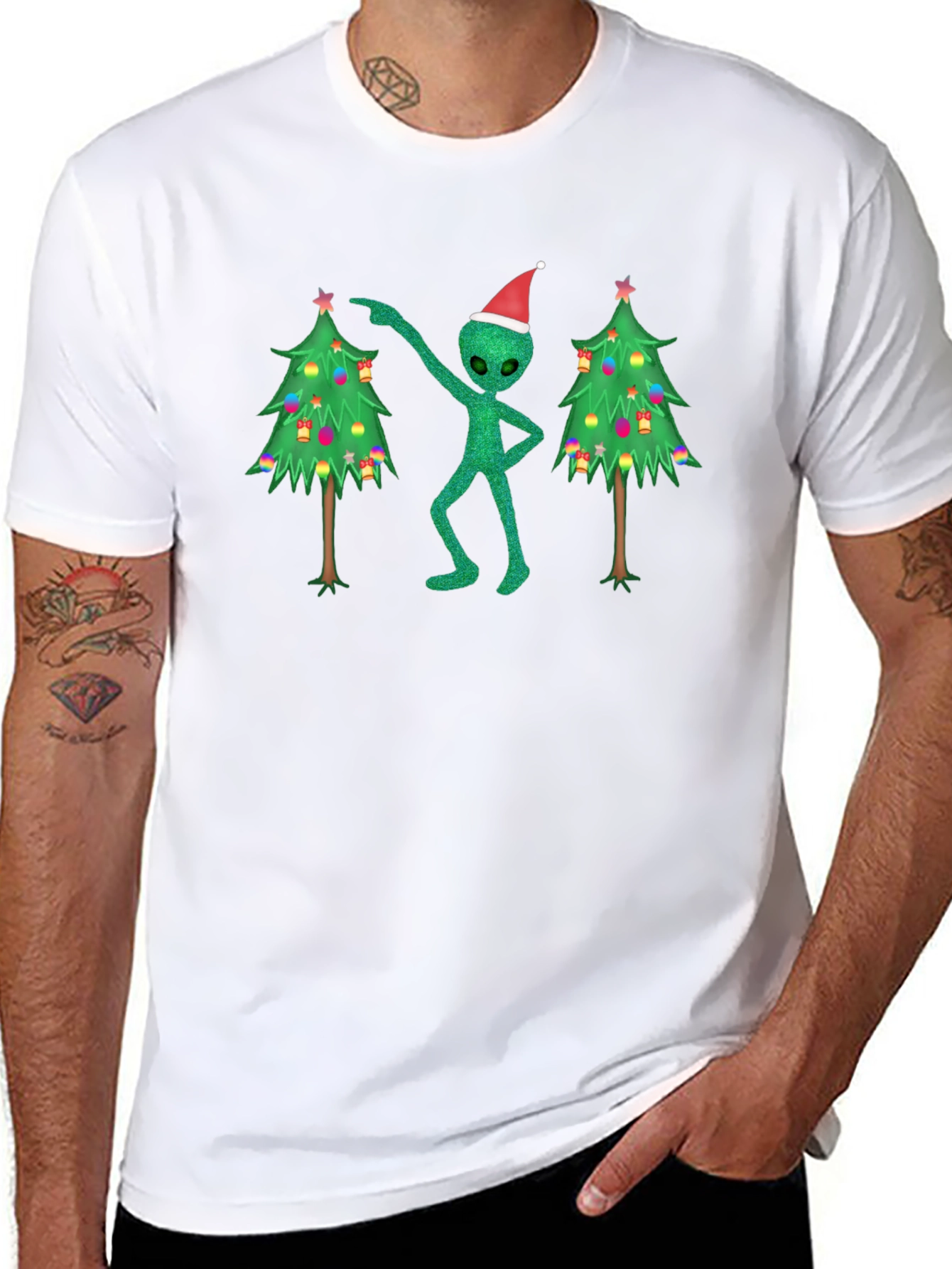 Festive Alien Christmas Tree T-Shirt