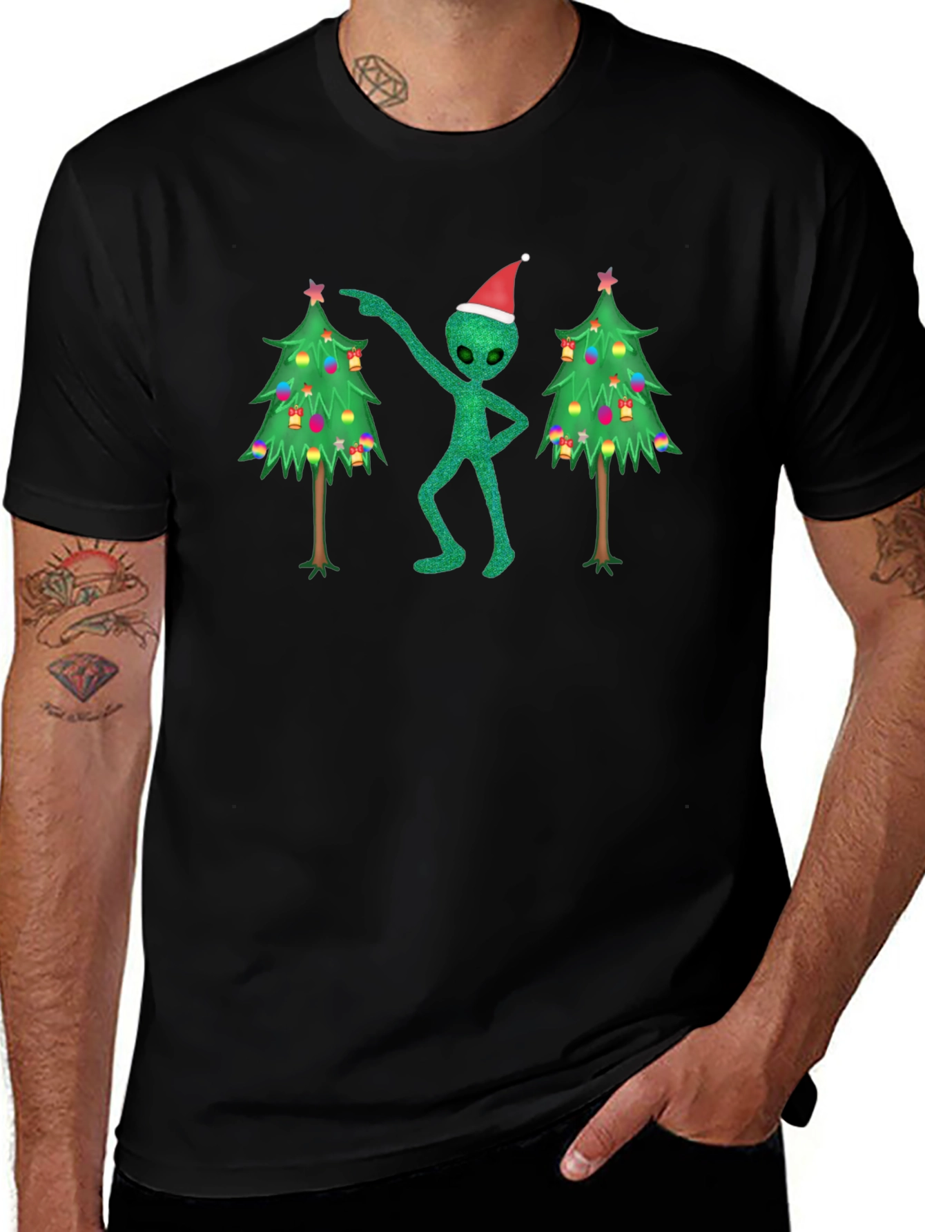 Festive Alien Christmas Tree T-Shirt