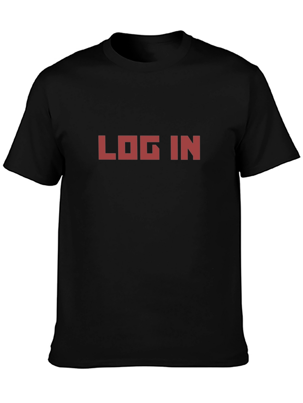 Retro LOG IN Tee - Black Graphic T-Shirt