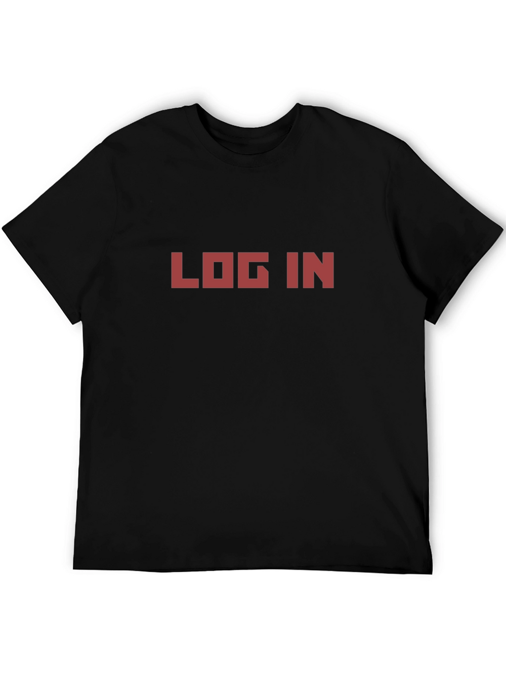 Retro LOG IN Tee - Black Graphic T-Shirt