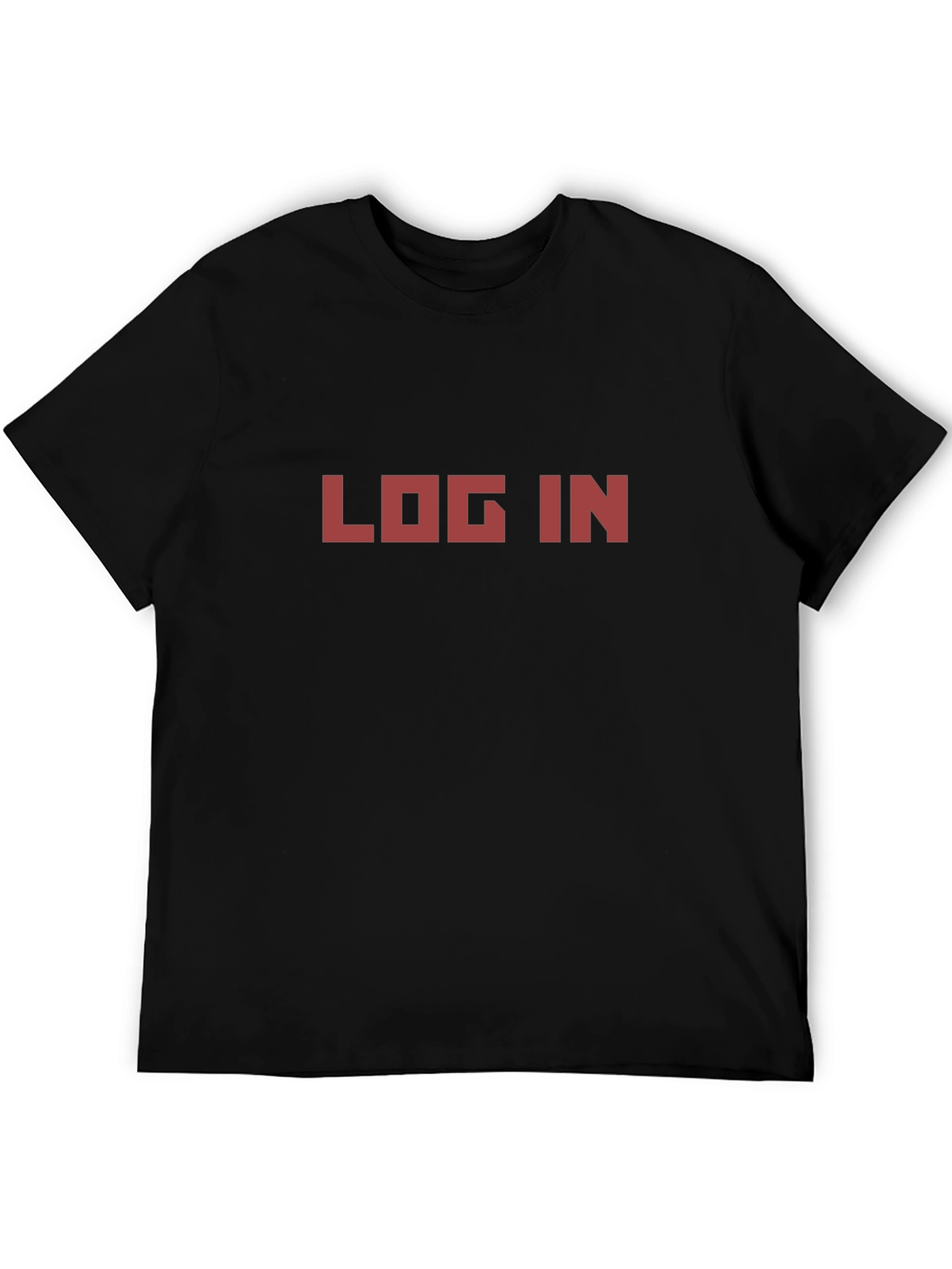 Retro LOG IN Tee - Black Graphic T-Shirt