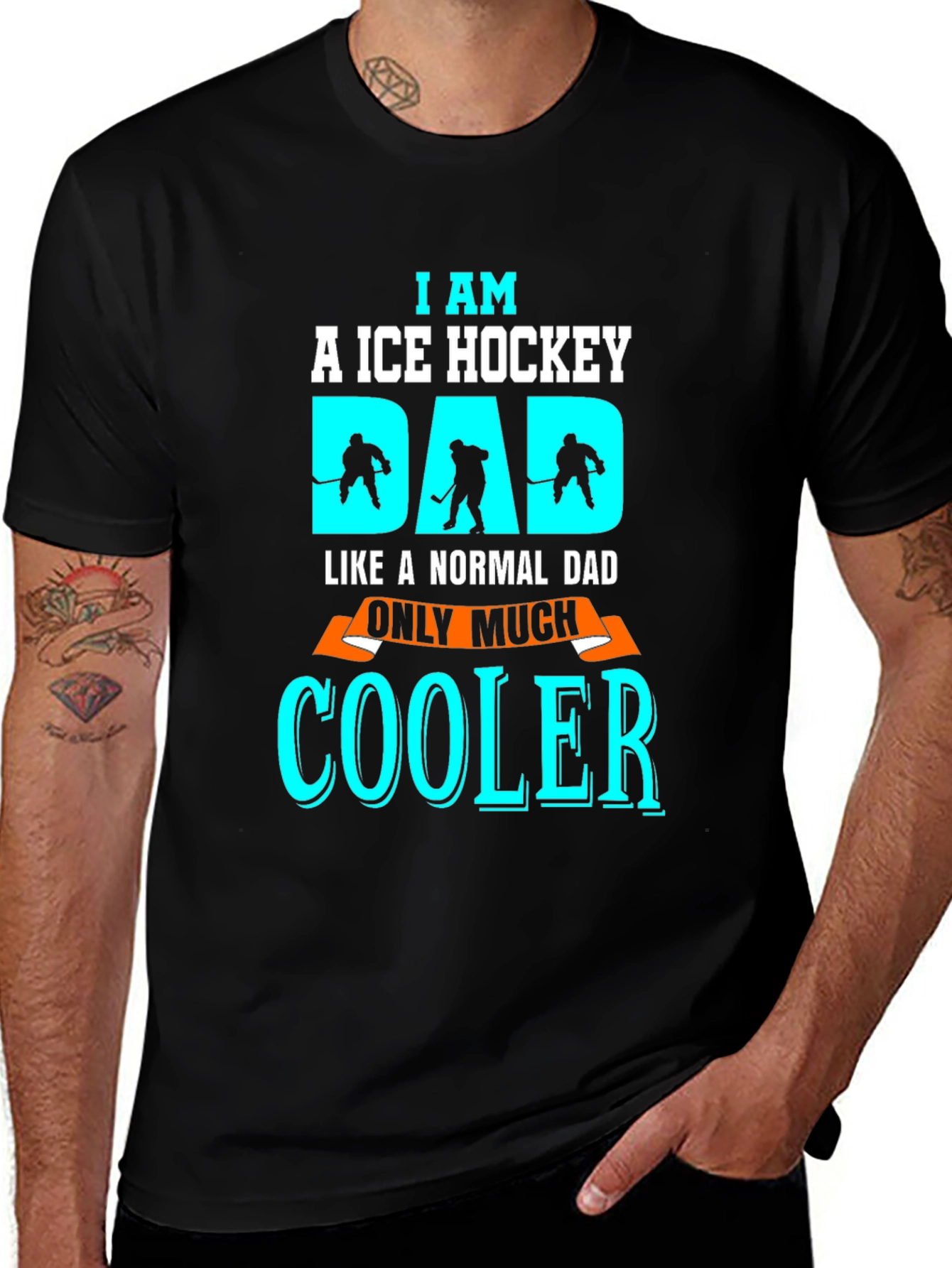 Ice Hockey Dad T-Shirt - Cool Fathers Day Tee