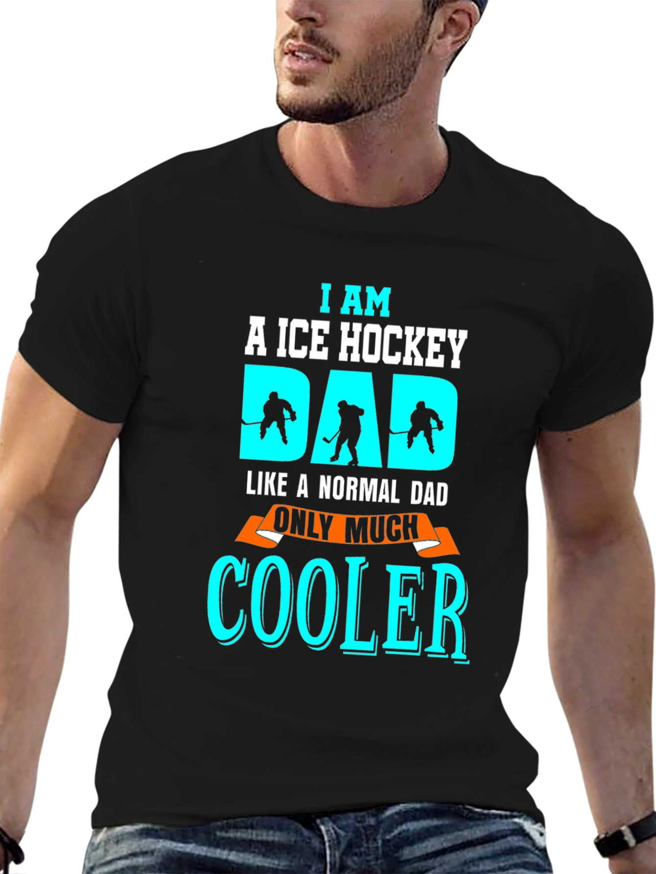 Ice Hockey Dad T-Shirt - Cool Fathers Day Tee