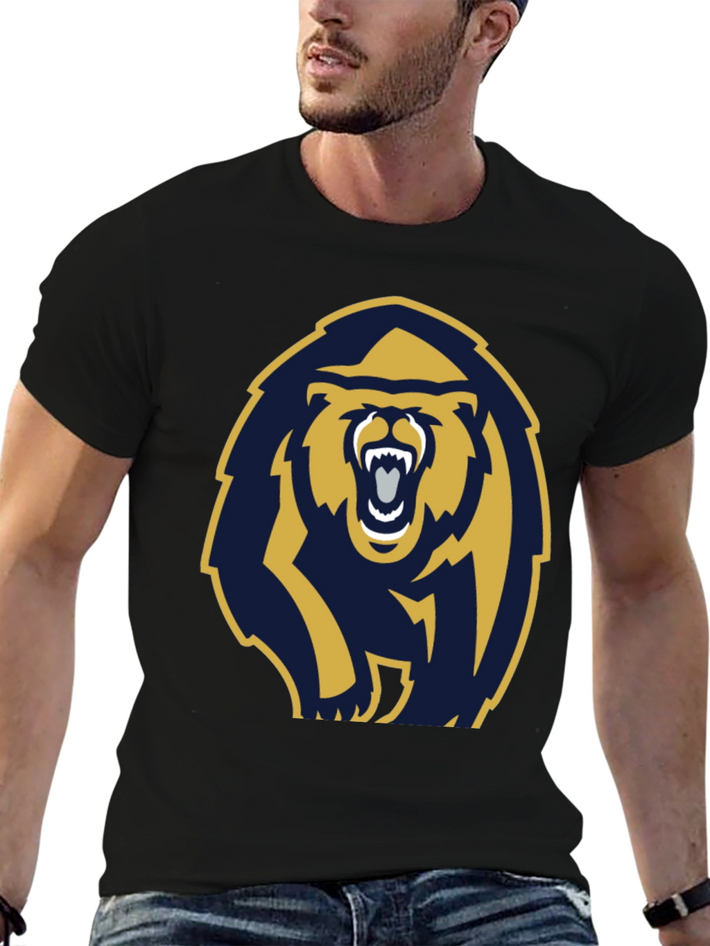 Bold Bear Graphic T-Shirt - Black