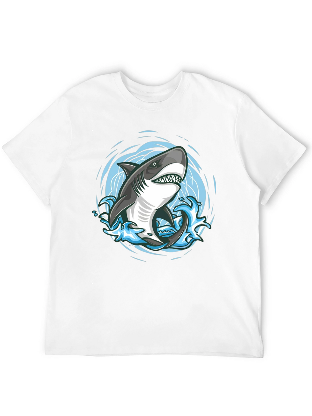 Shark Graphic T-Shirt - Black Cotton Tee
