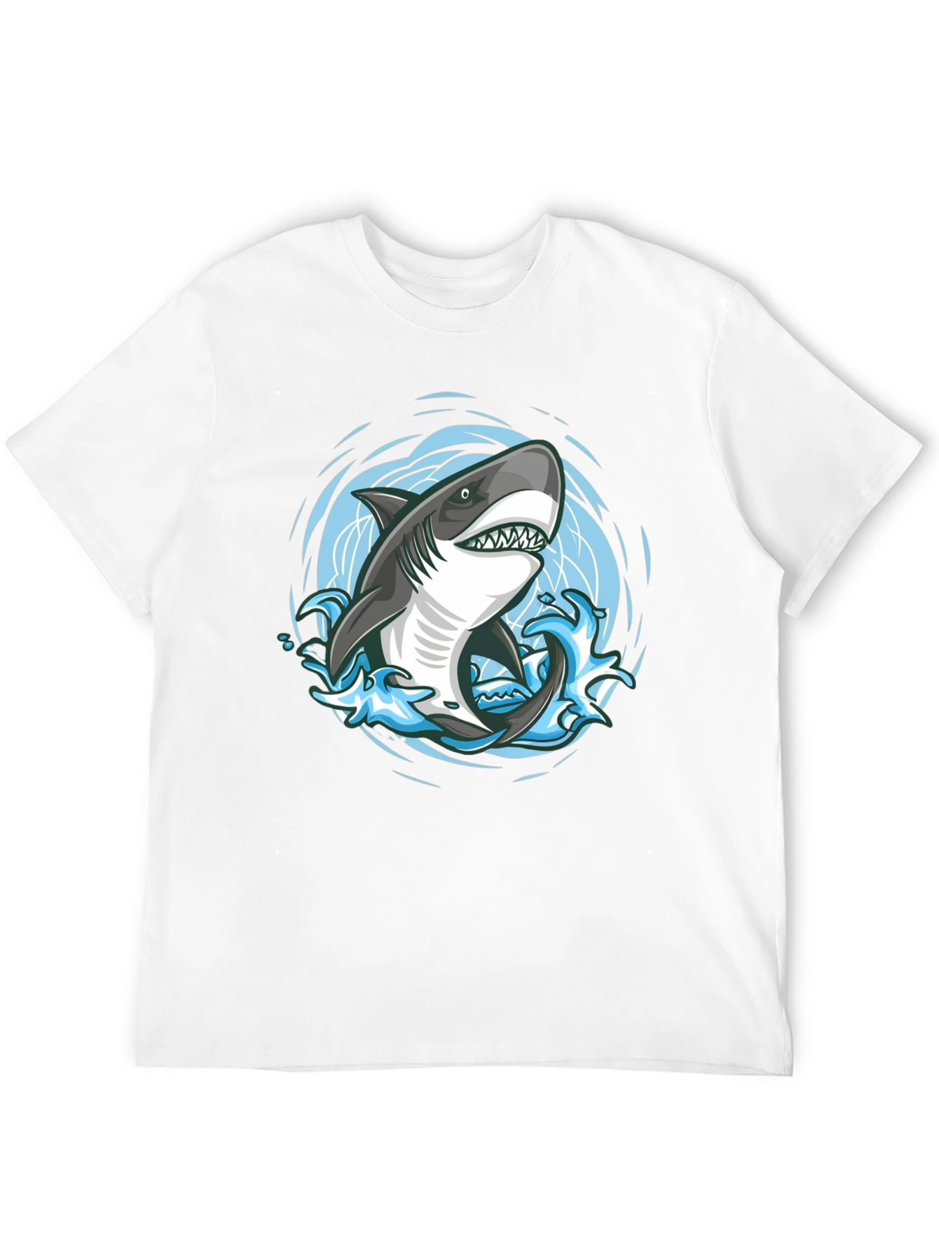Shark Graphic T-Shirt - Black Cotton Tee