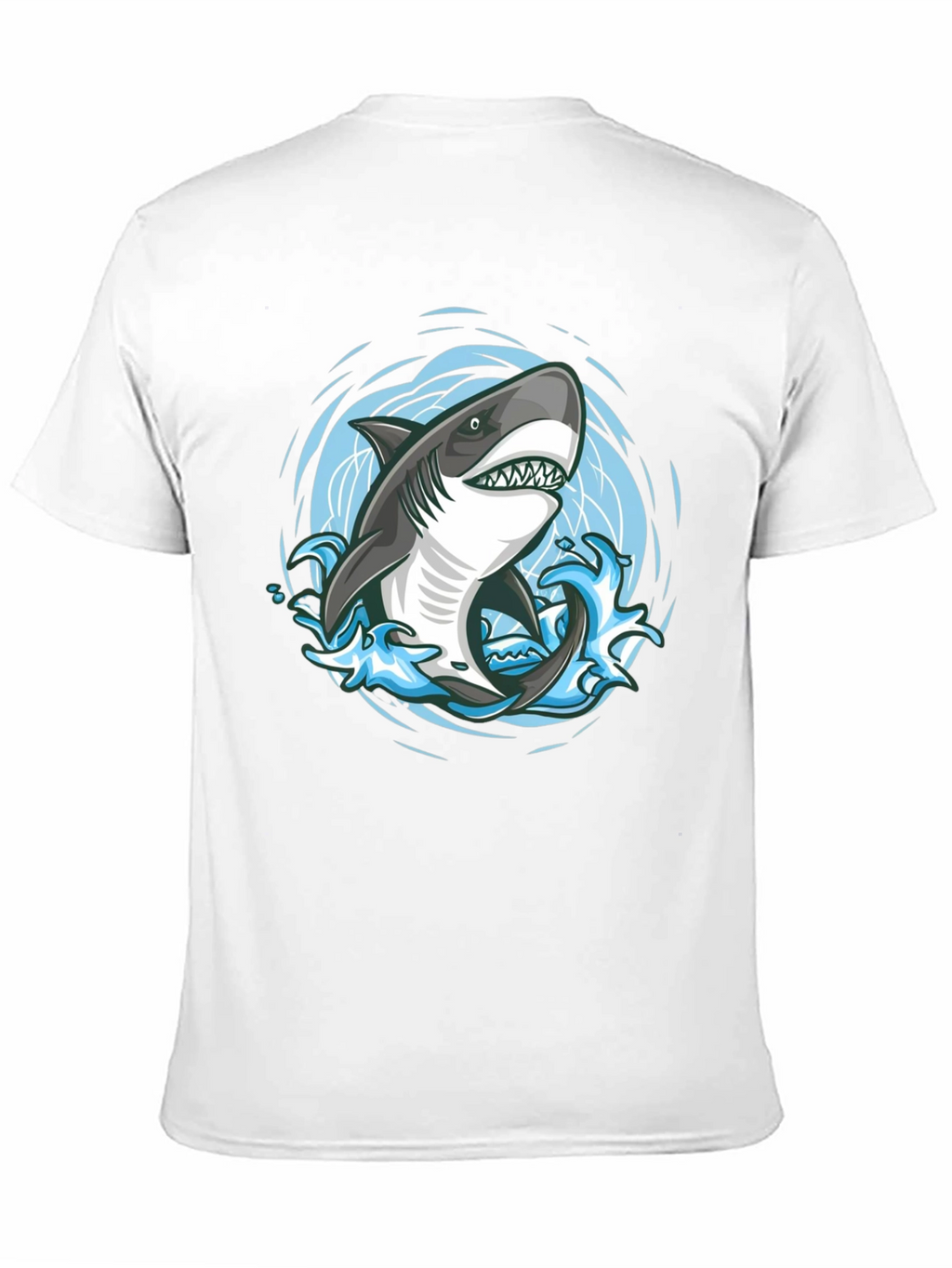 Shark Graphic T-Shirt - Black Cotton Tee