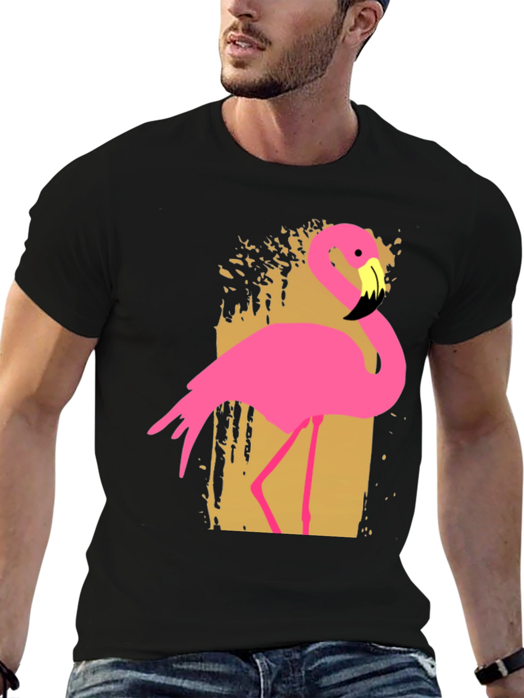 Pink Flamingo Graphic Tee - Tropical Style