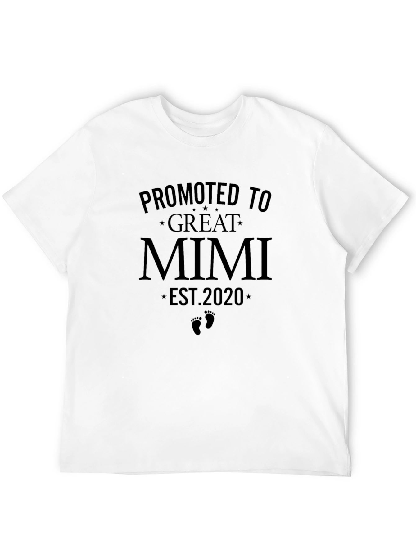 Promoted to Great Mimi Est. 2020 Black T-Shirt