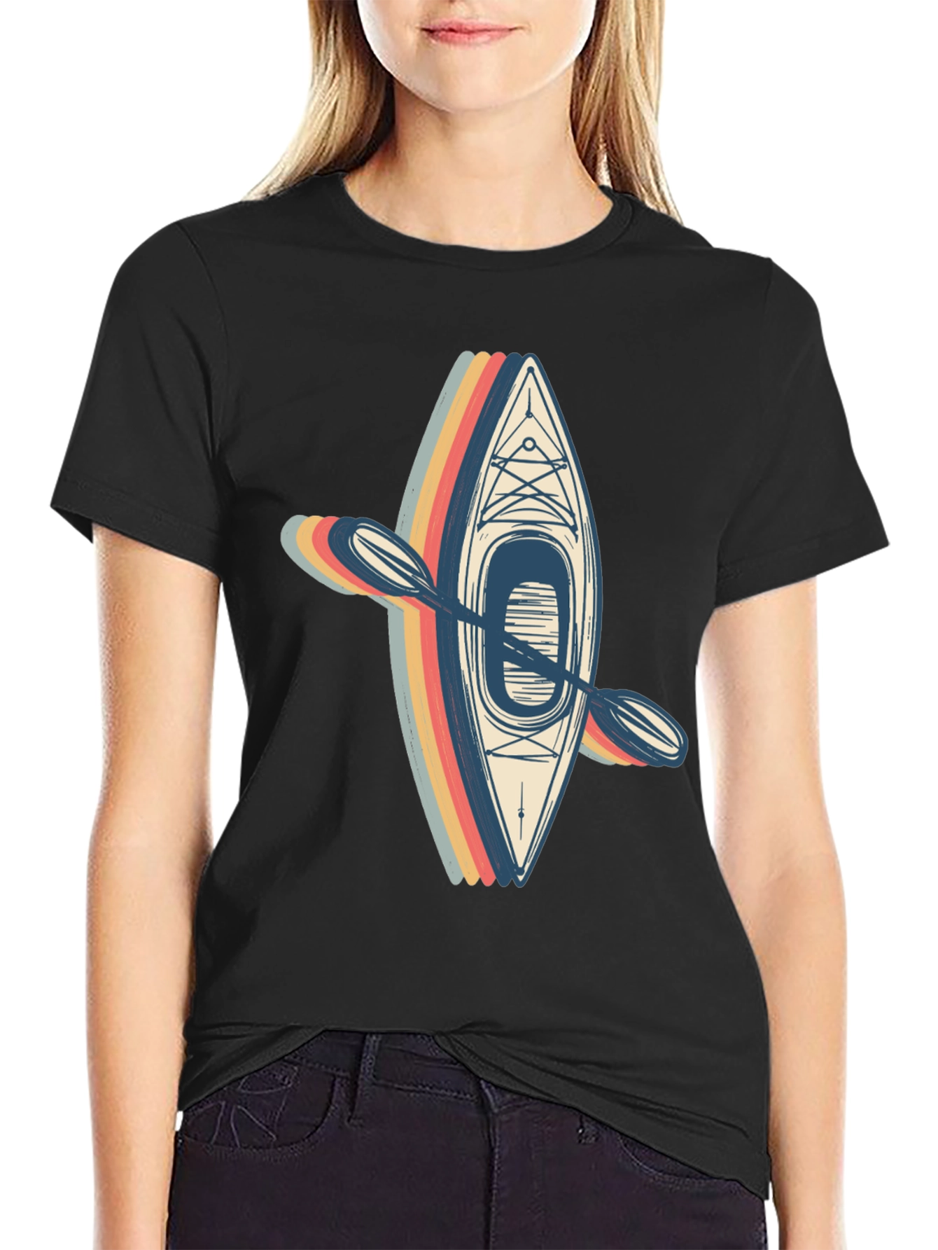Retro Kayak T-Shirt - Adventure Ready!