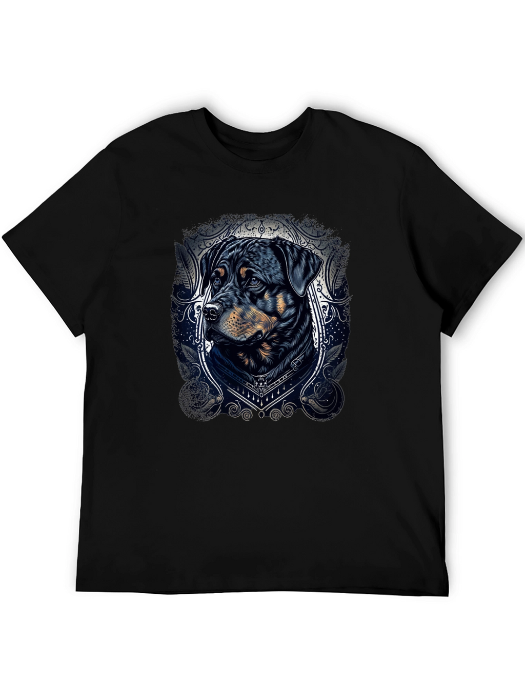 Rottweiler Dog Graphic Tee - Stylish Black T-Shirt