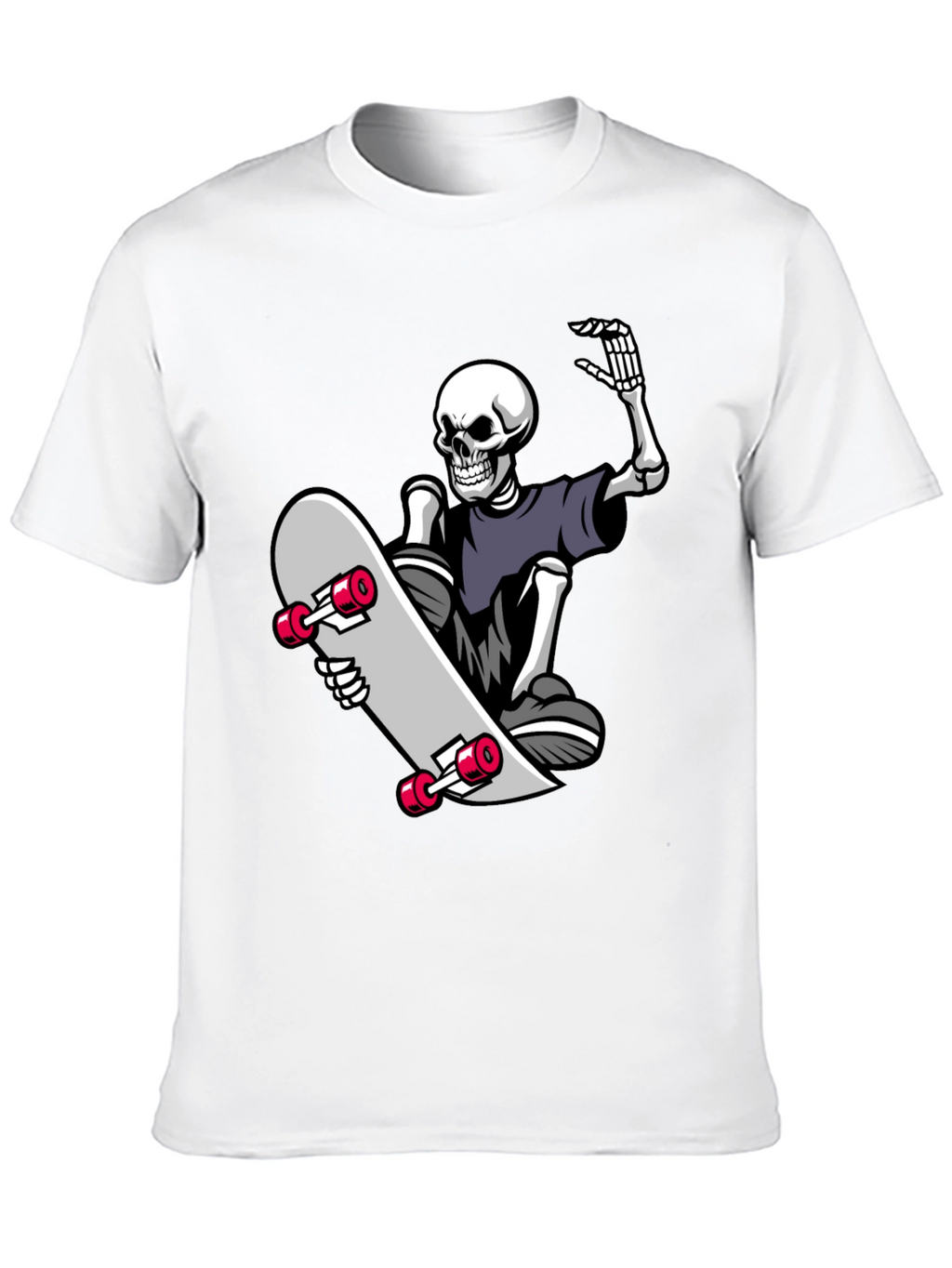 Skateboard Skeleton Graphic Tee - Black