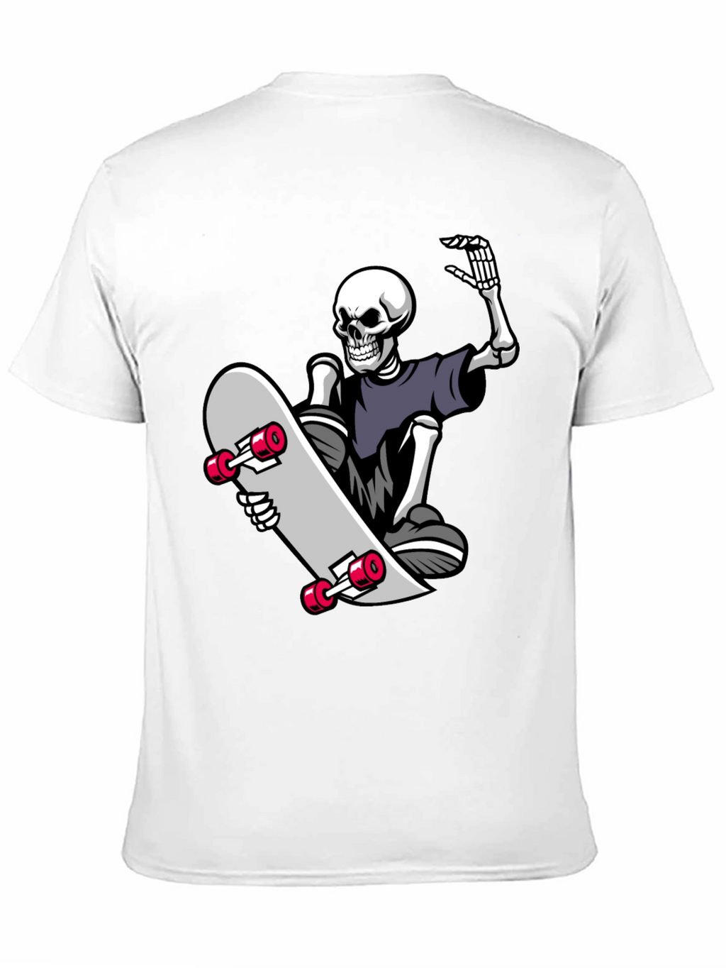Skateboard Skeleton Graphic Tee - Black