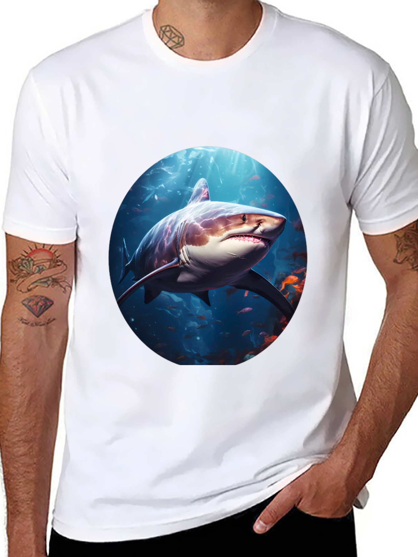 Great White Shark Graphic T-Shirt