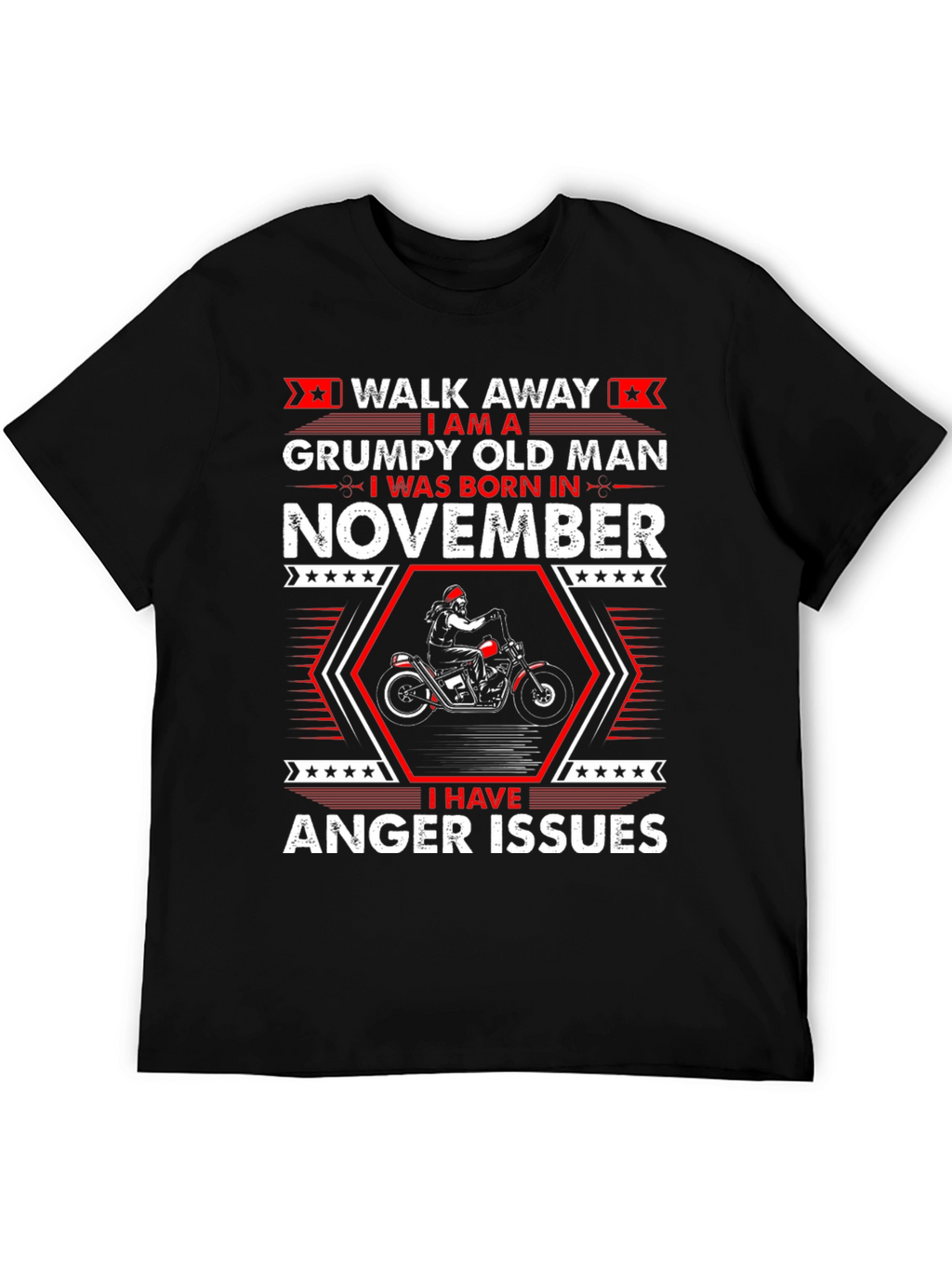 Grumpy Old Man November T-Shirt - Biker Design