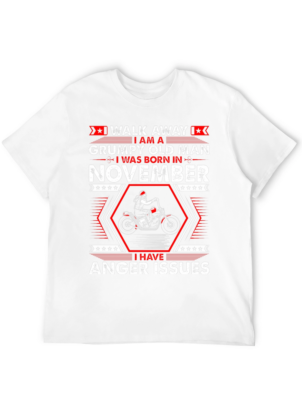 Grumpy Old Man November T-Shirt - Biker Design