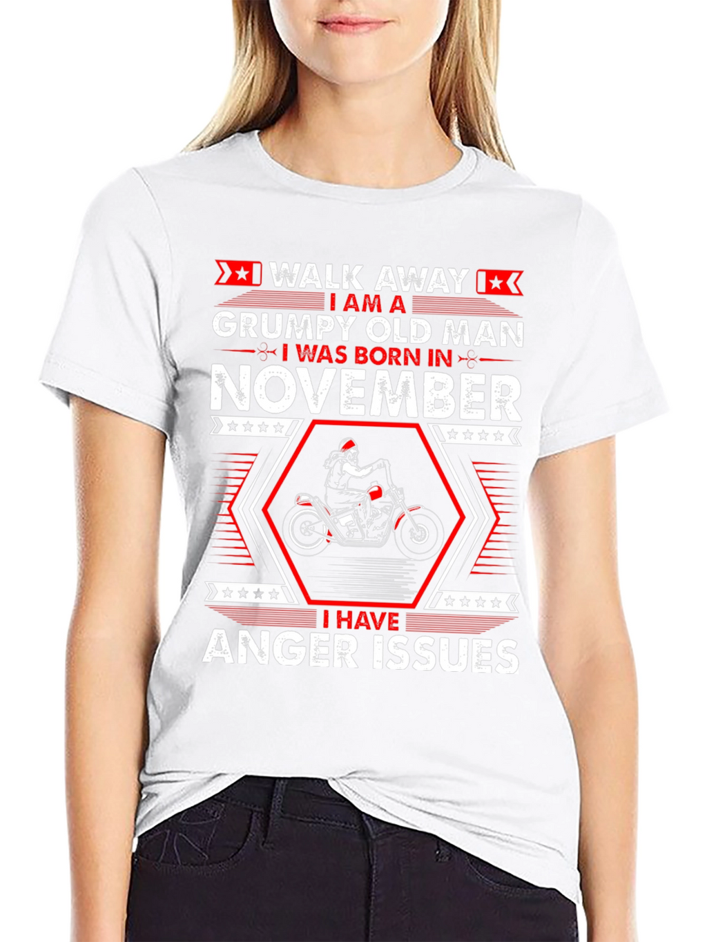 Grumpy Old Man November T-Shirt - Biker Design