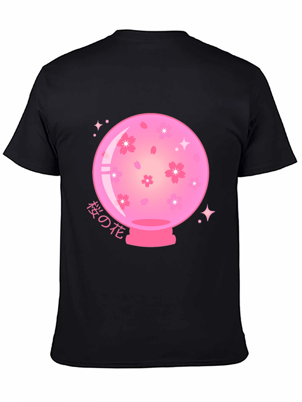 Sakura Crystal Ball Black T-Shirt