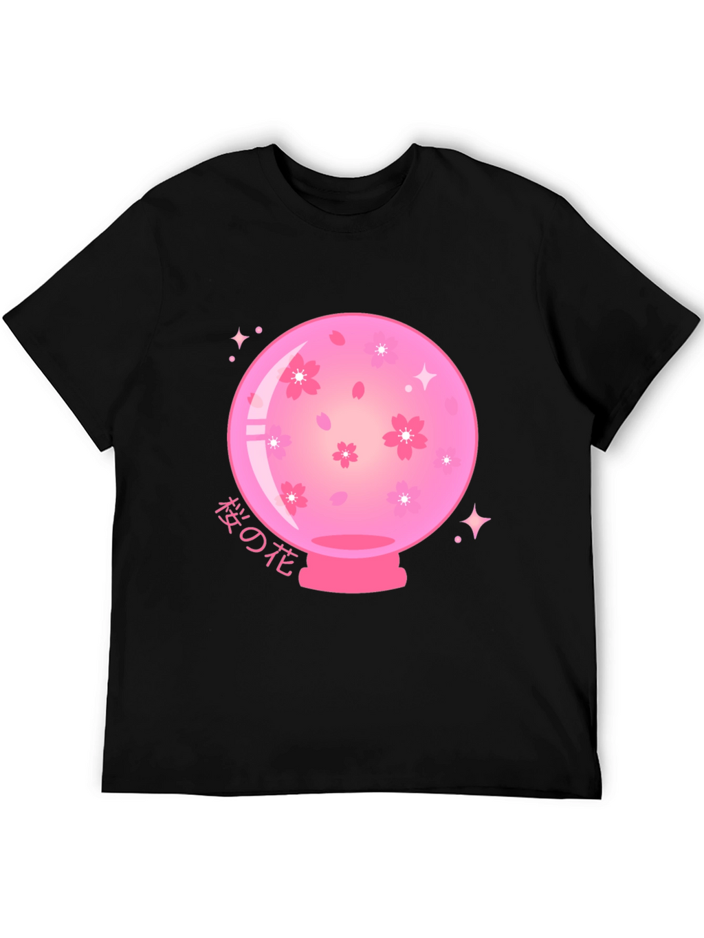 Sakura Crystal Ball Black T-Shirt