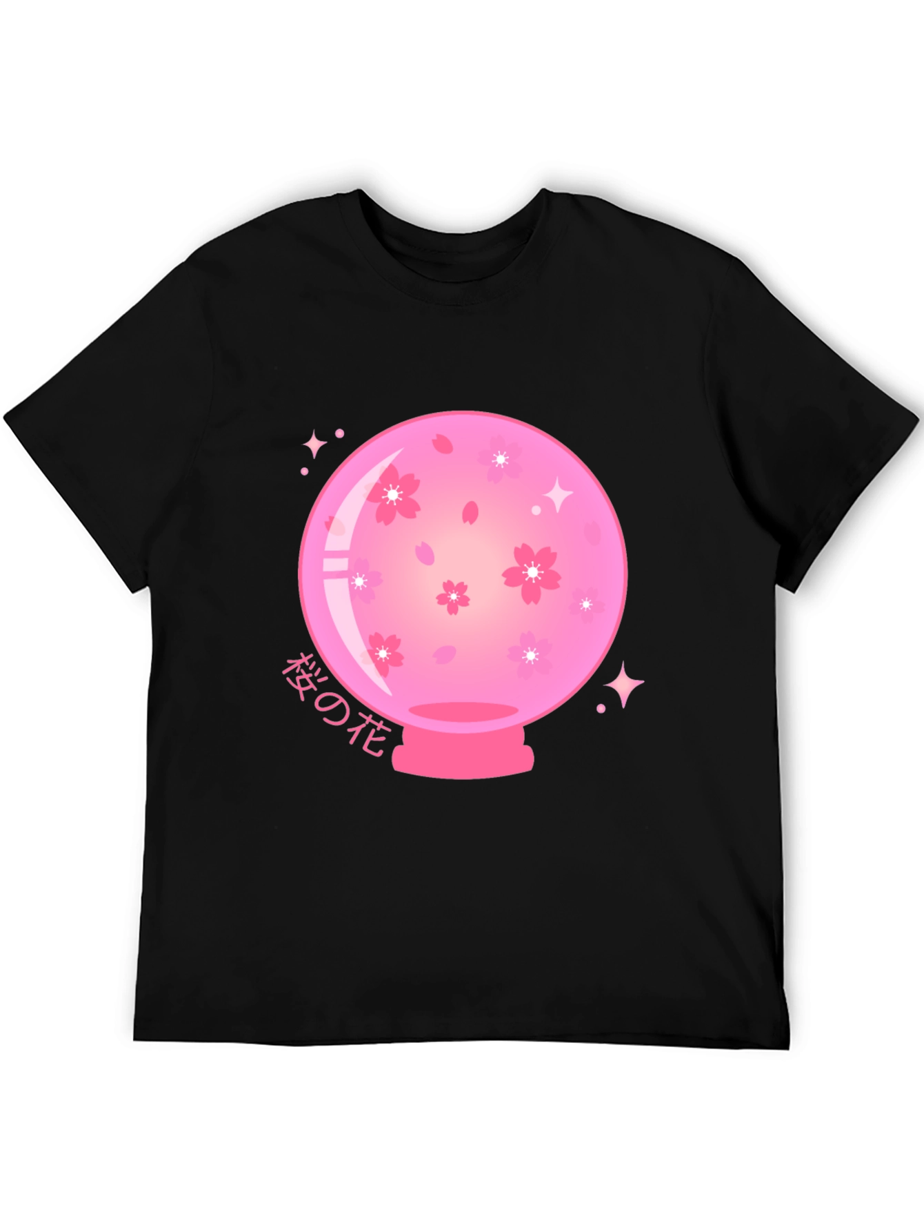 Sakura Crystal Ball Black T-Shirt