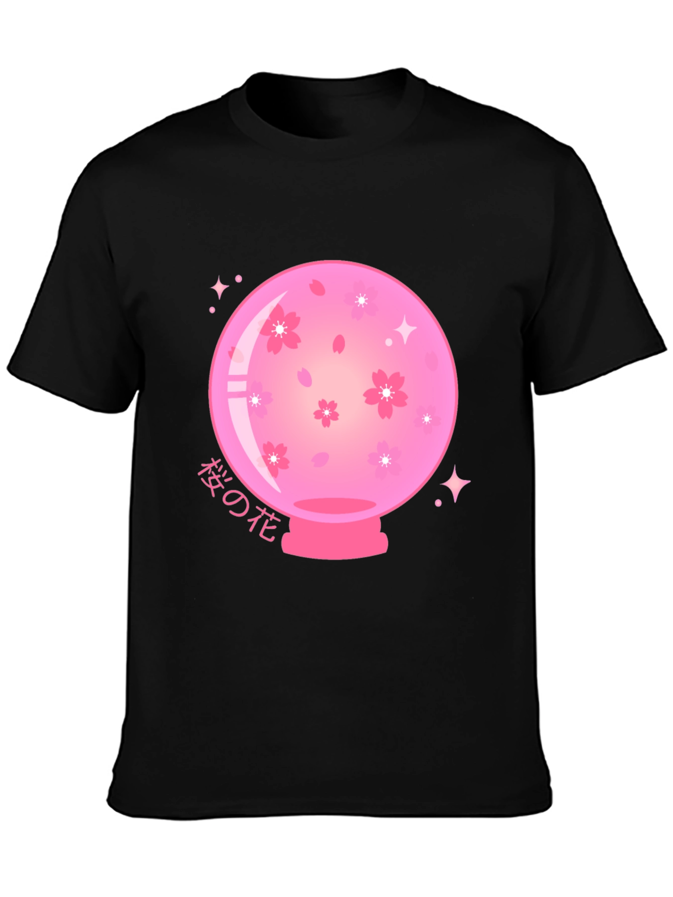 Sakura Crystal Ball Black T-Shirt