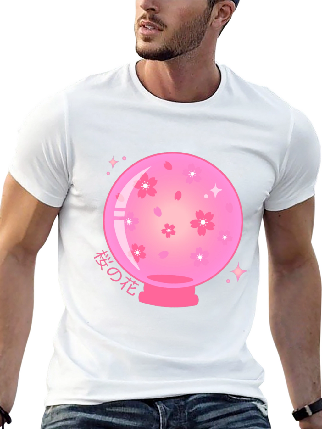 Sakura Crystal Ball Black T-Shirt