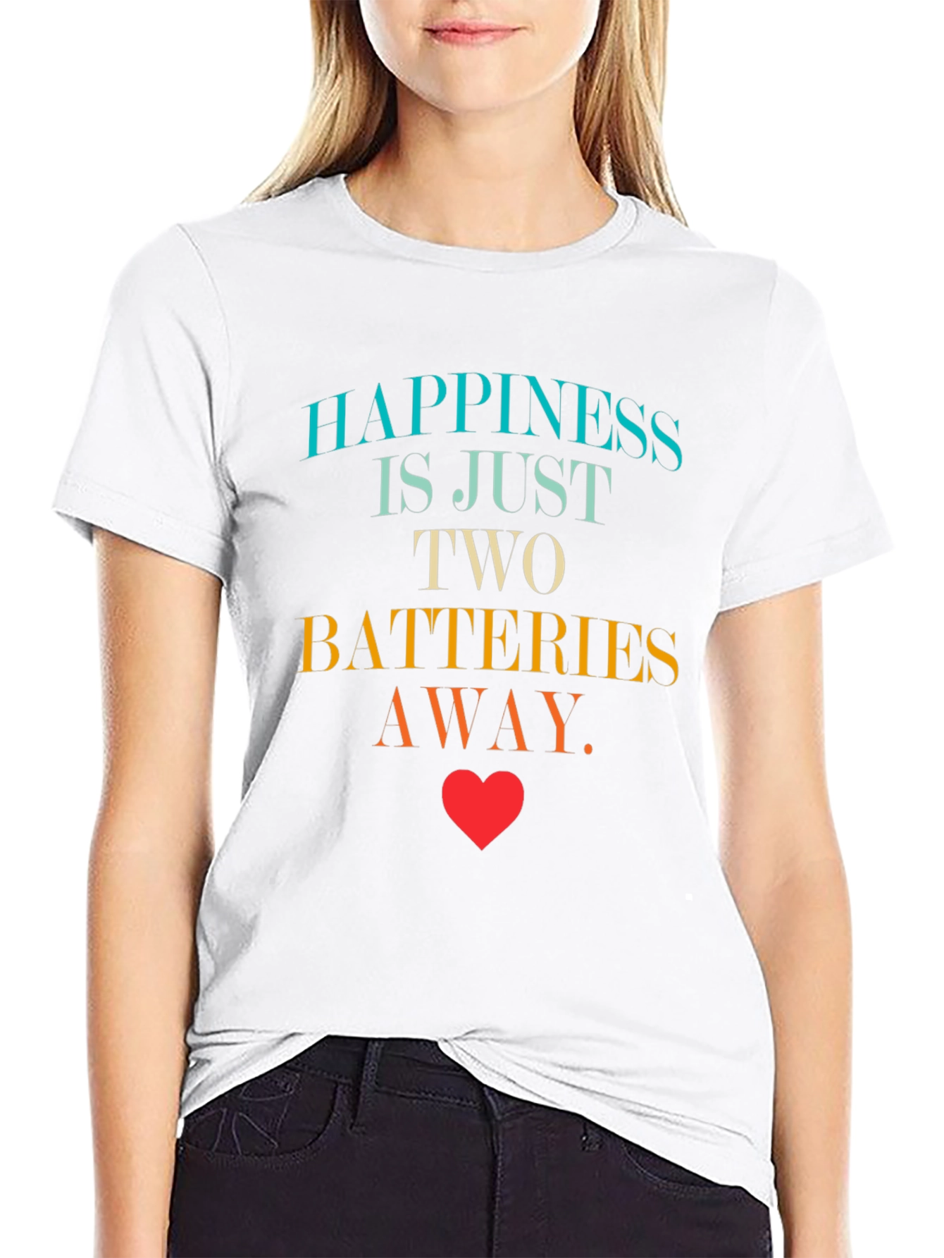 Happiness is Two Batteries Away Graphic T-Shirt