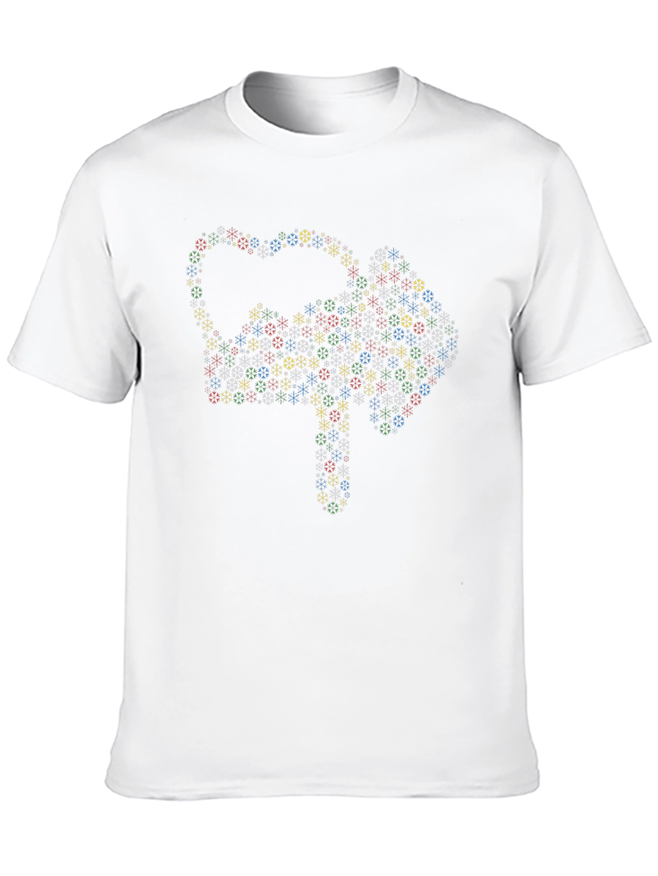 Geometric Snowflake Arrow Black T-Shirt