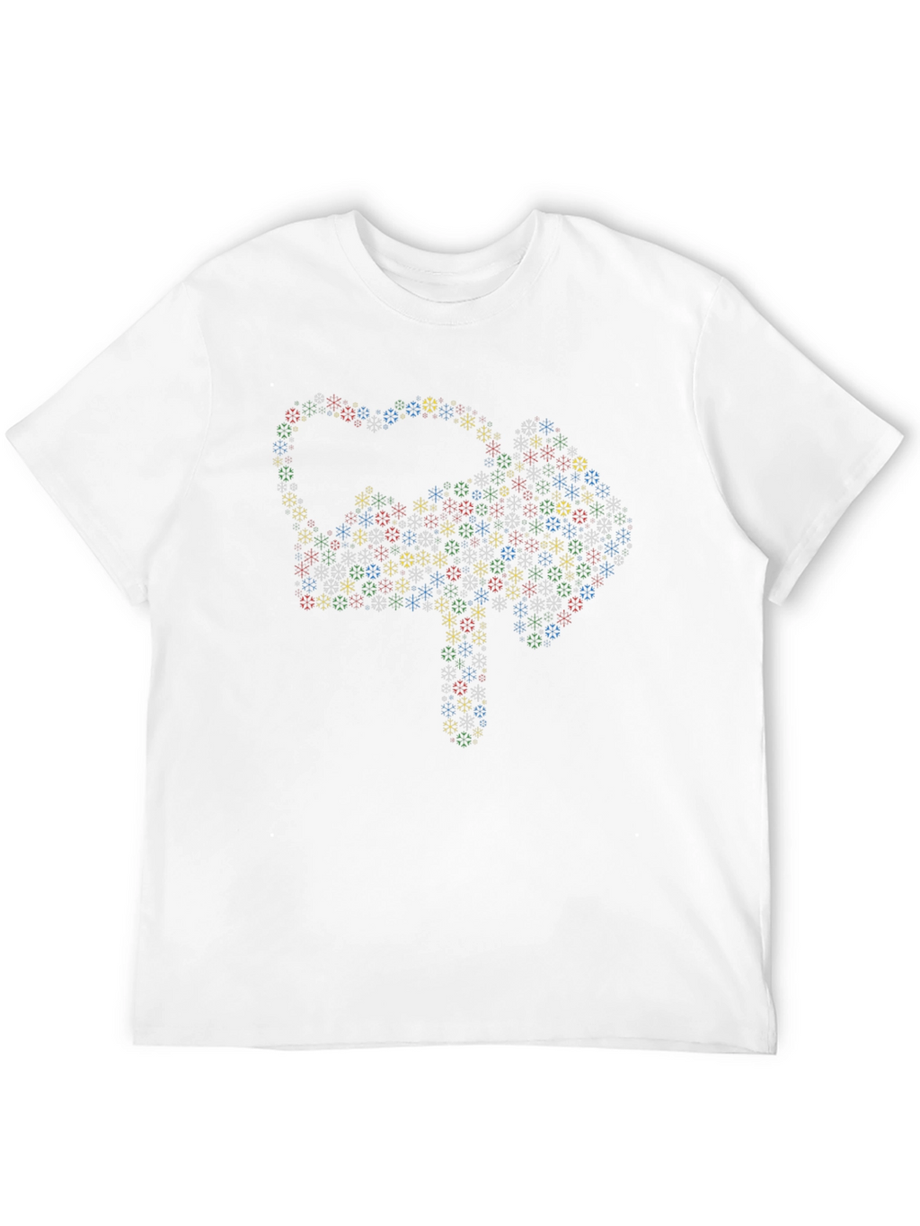 Geometric Snowflake Arrow Black T-Shirt