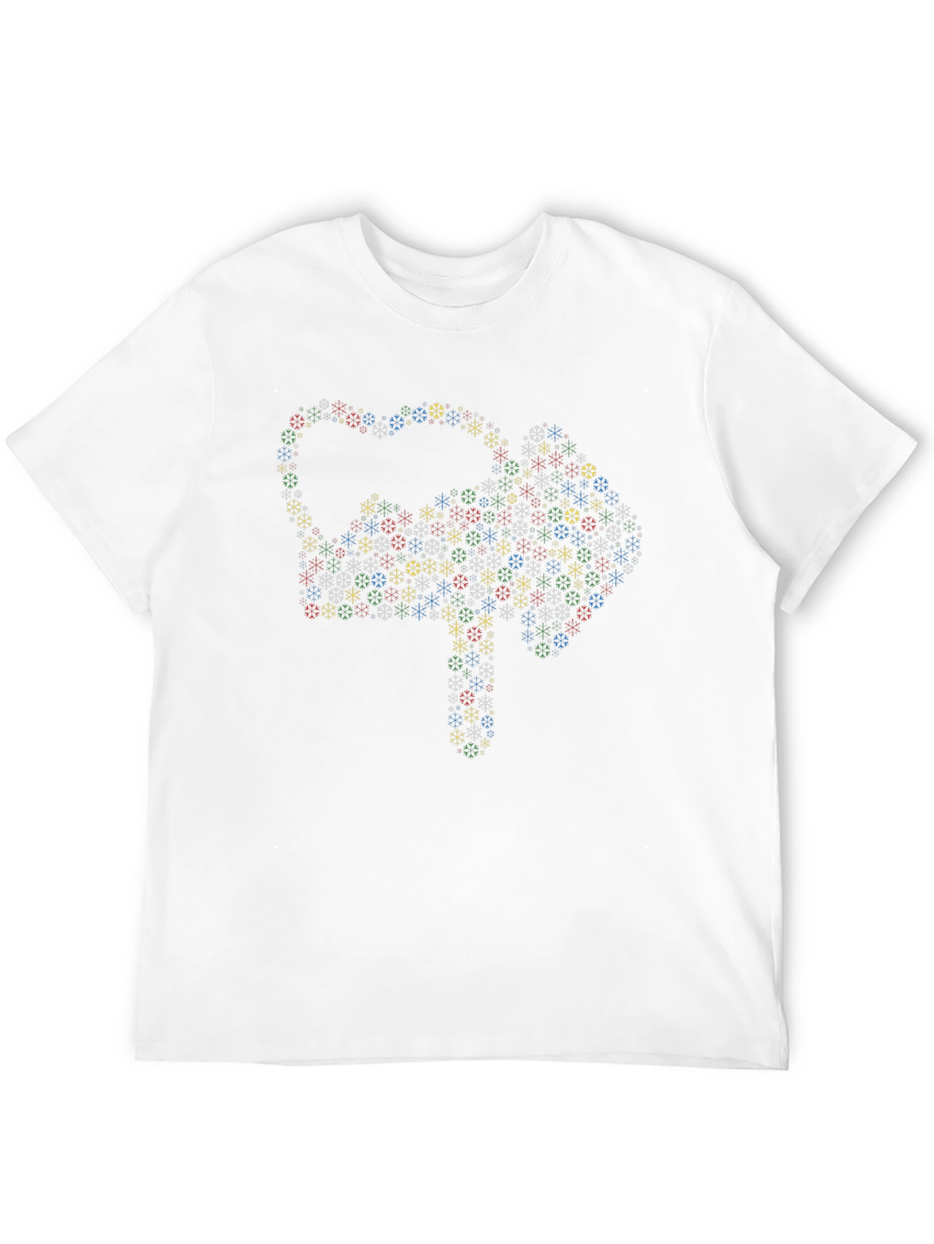 Geometric Snowflake Arrow Black T-Shirt
