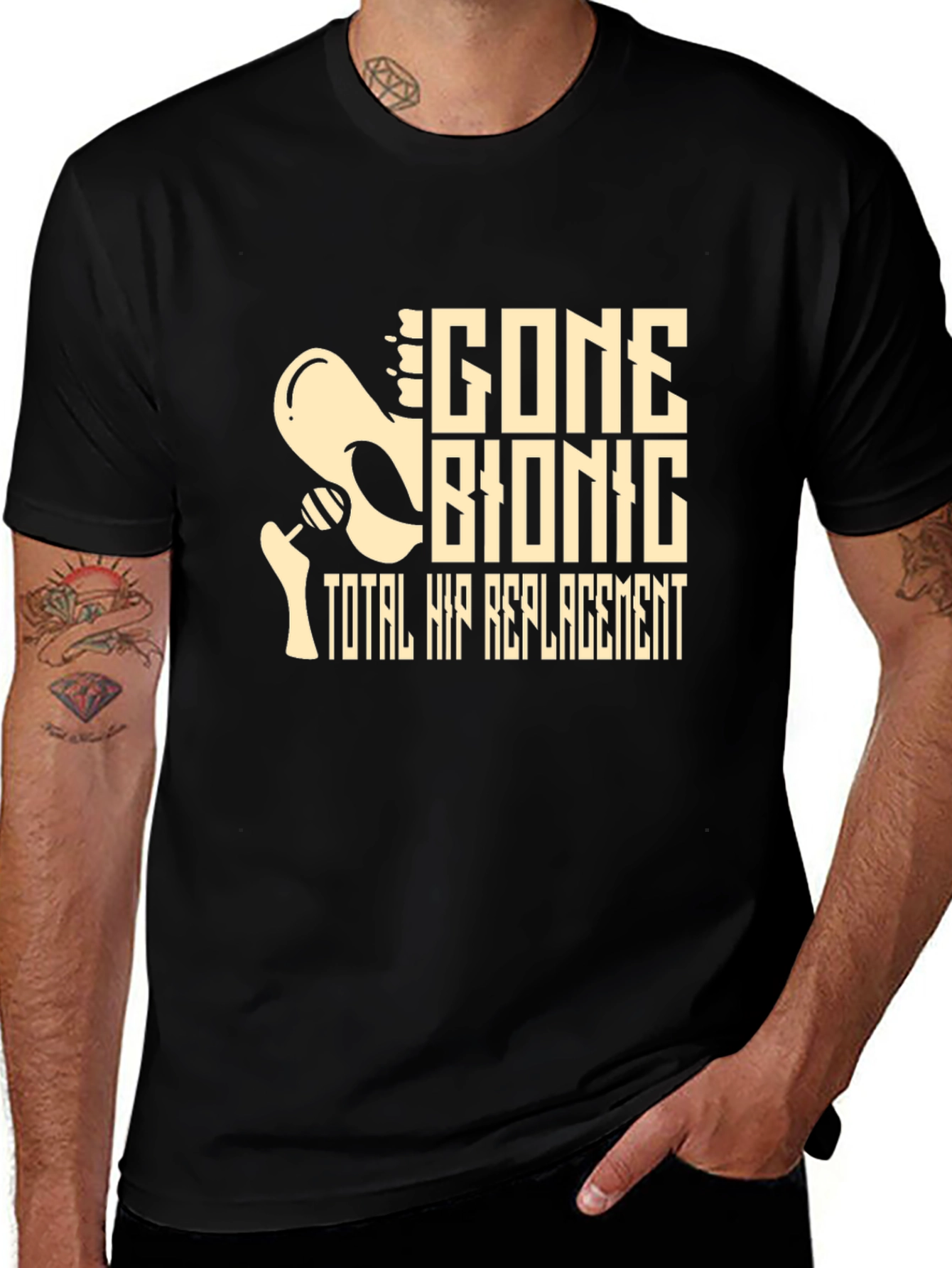 Gone Bionic Total Hip Replacement Graphic Tee
