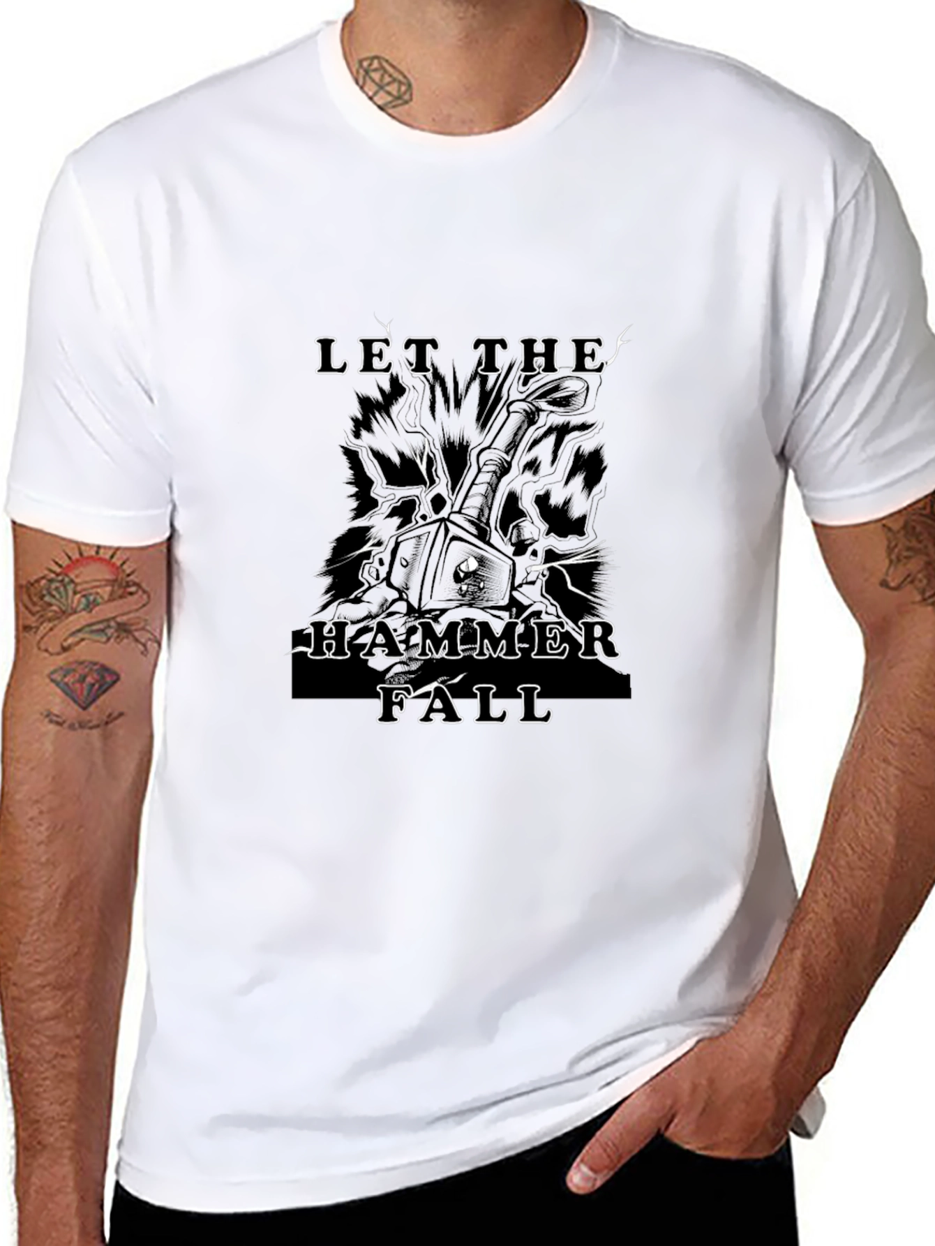 Let The Hammer Fall Black T-Shirt