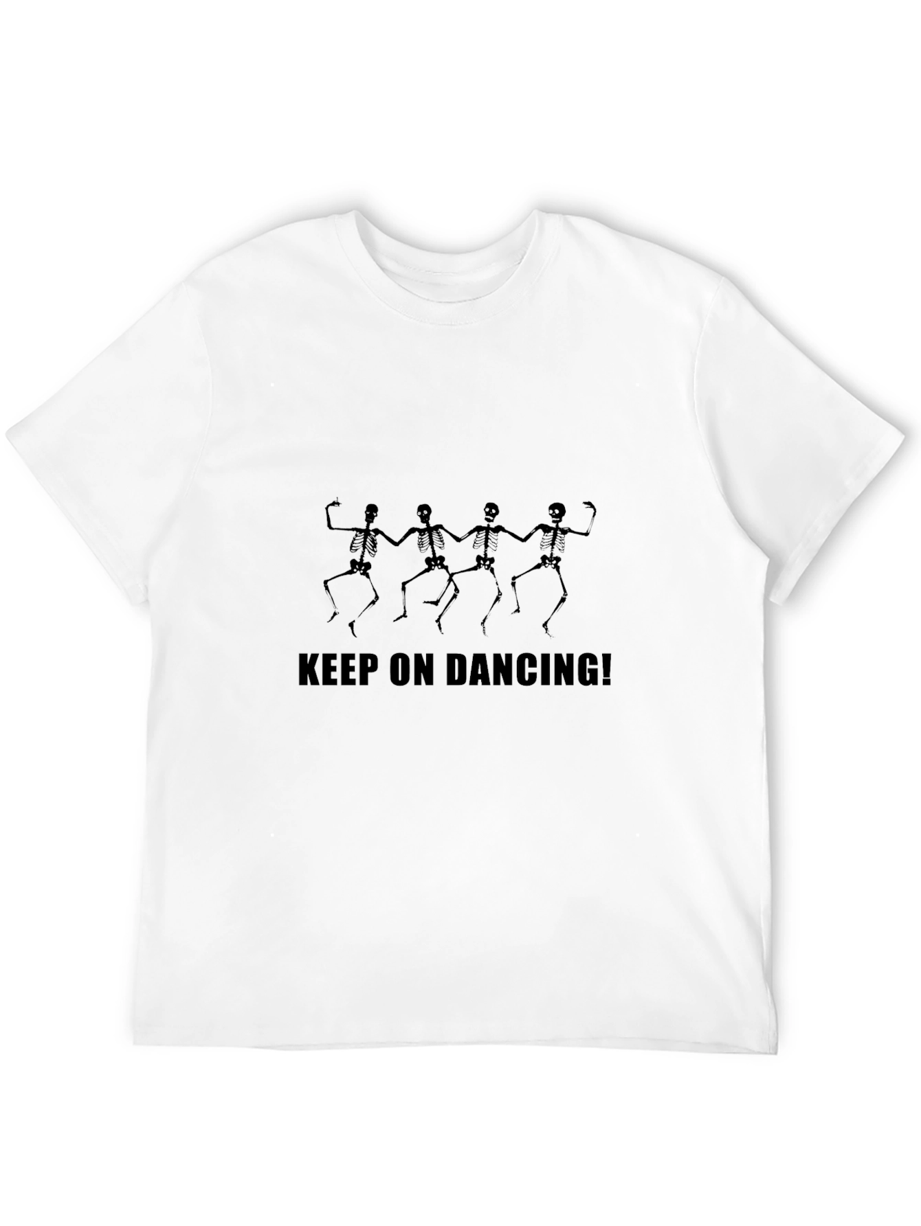 Keep On Dancing Skeleton Graphic T-Shirt