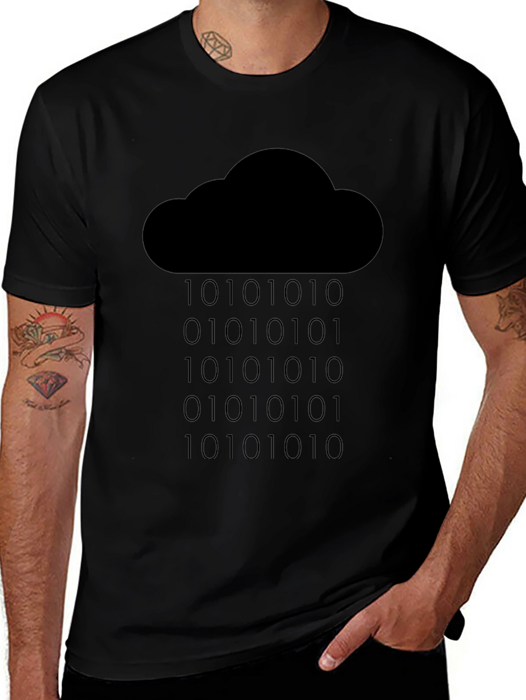 Cloud Binary Code T-Shirt