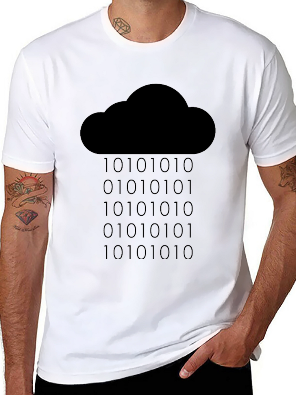 Cloud Binary Code T-Shirt