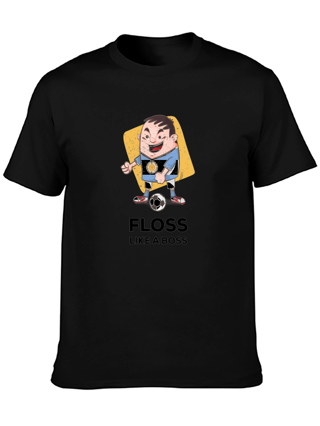 Floss Like a Boss Cartoon Soccer Player T-Shirt