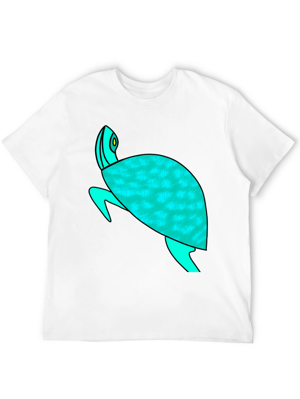 Turtle Graphic Tee - Black Cotton Comfort