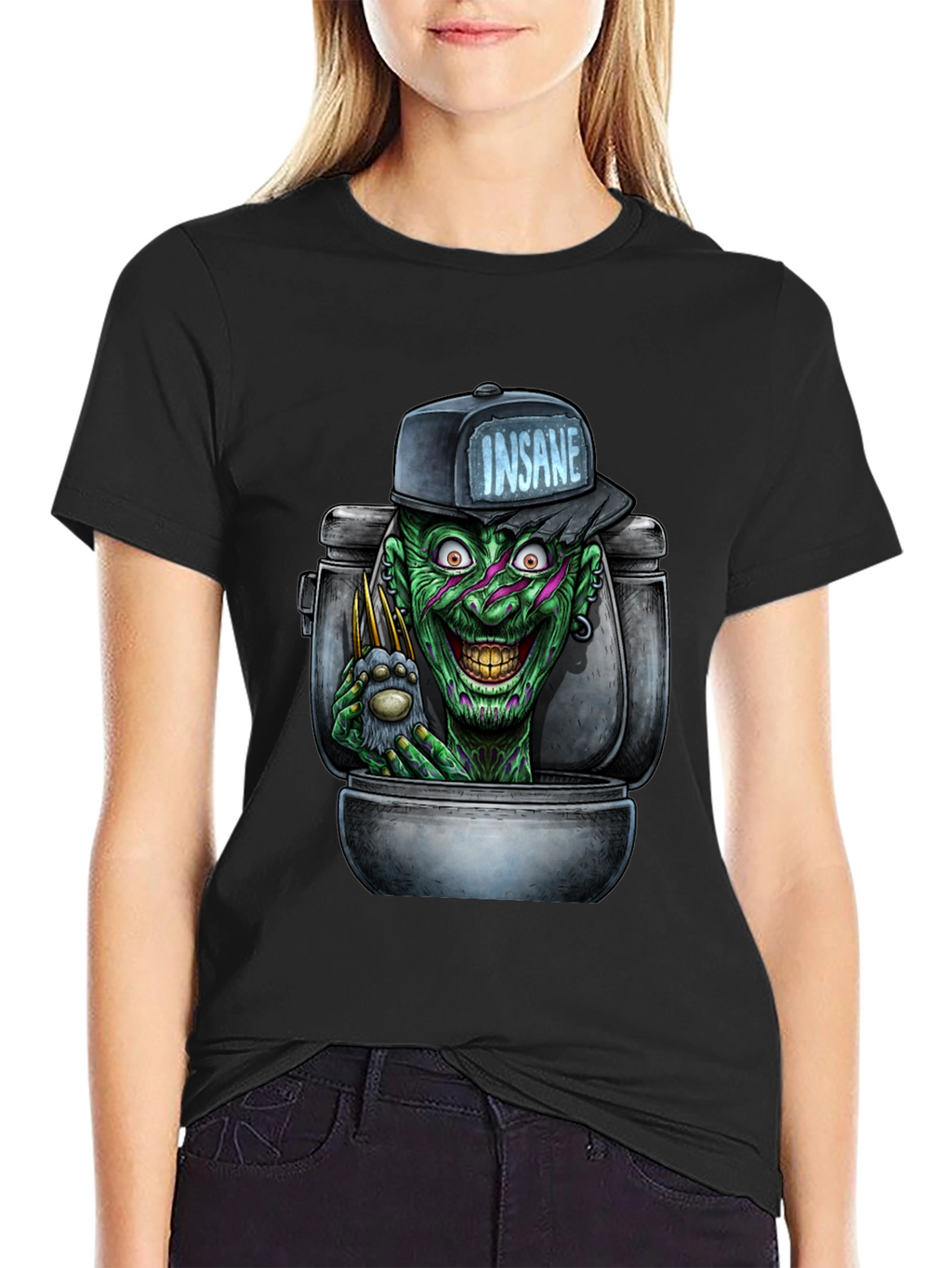 Insane Clown Toilet Monster Graphic T-Shirt