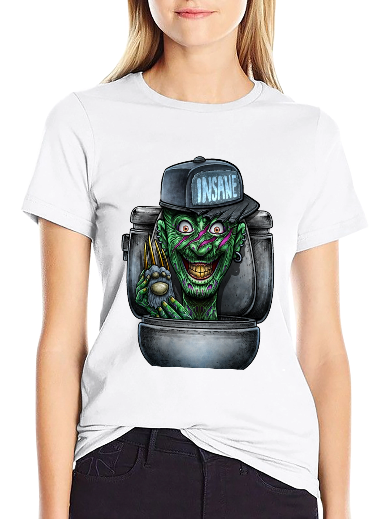 Insane Clown Toilet Monster Graphic T-Shirt