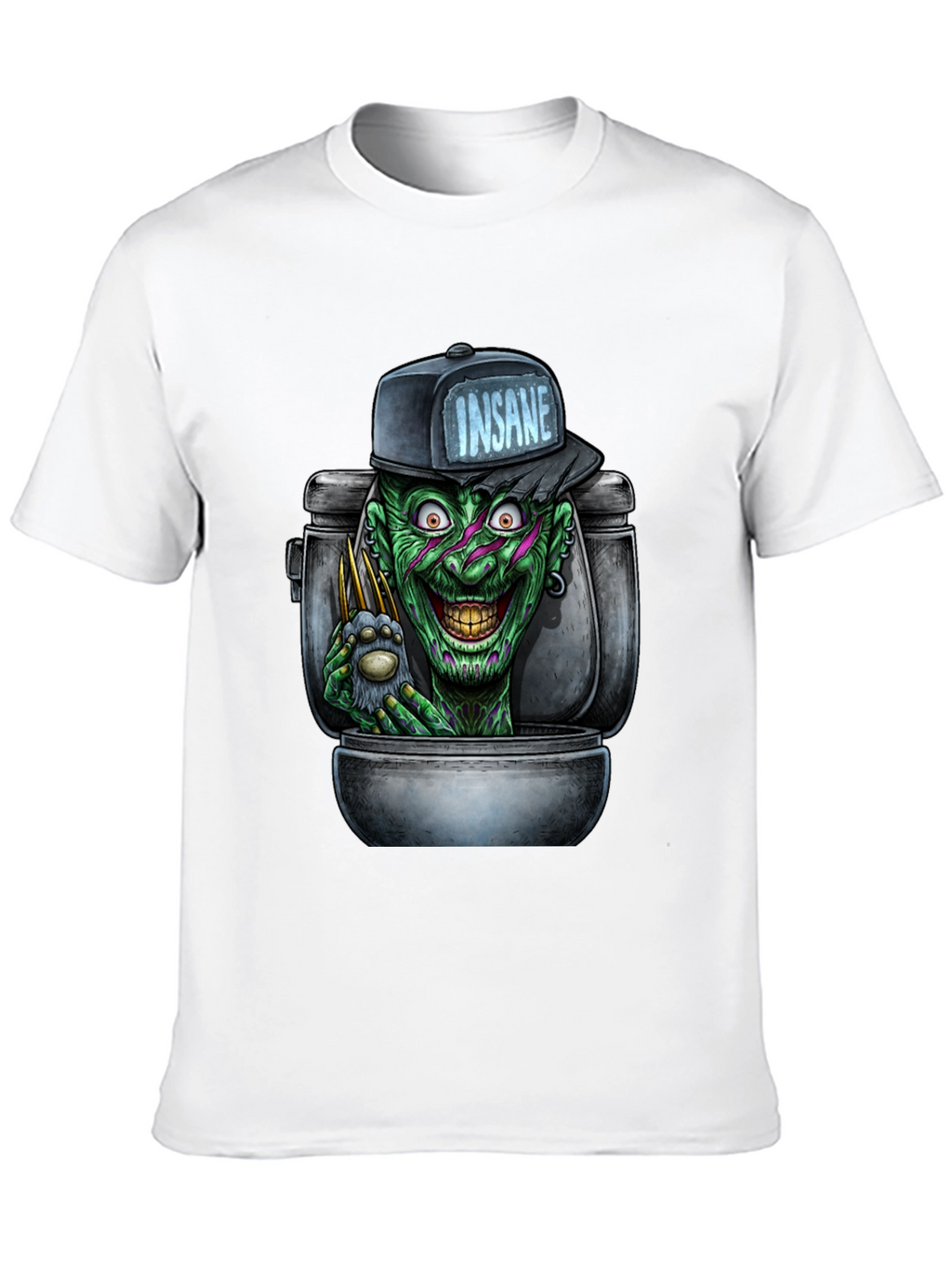 Insane Clown Toilet Monster Graphic T-Shirt