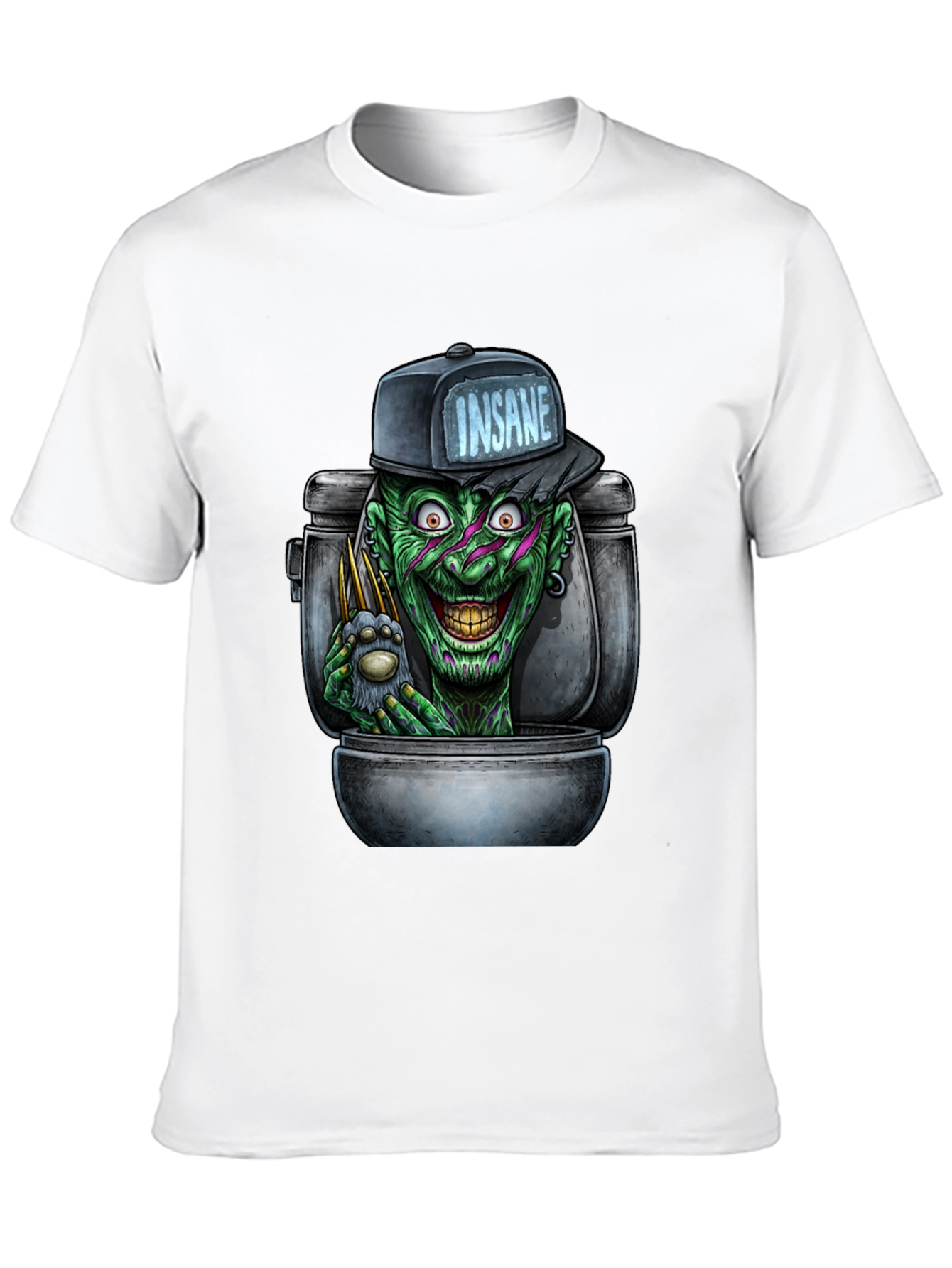 Insane Clown Toilet Monster Graphic T-Shirt