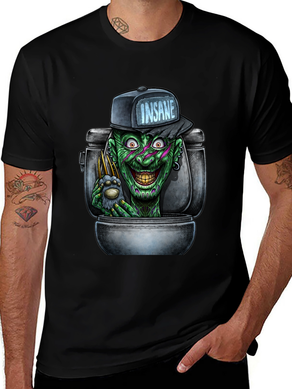 Insane Clown Toilet Monster Graphic T-Shirt