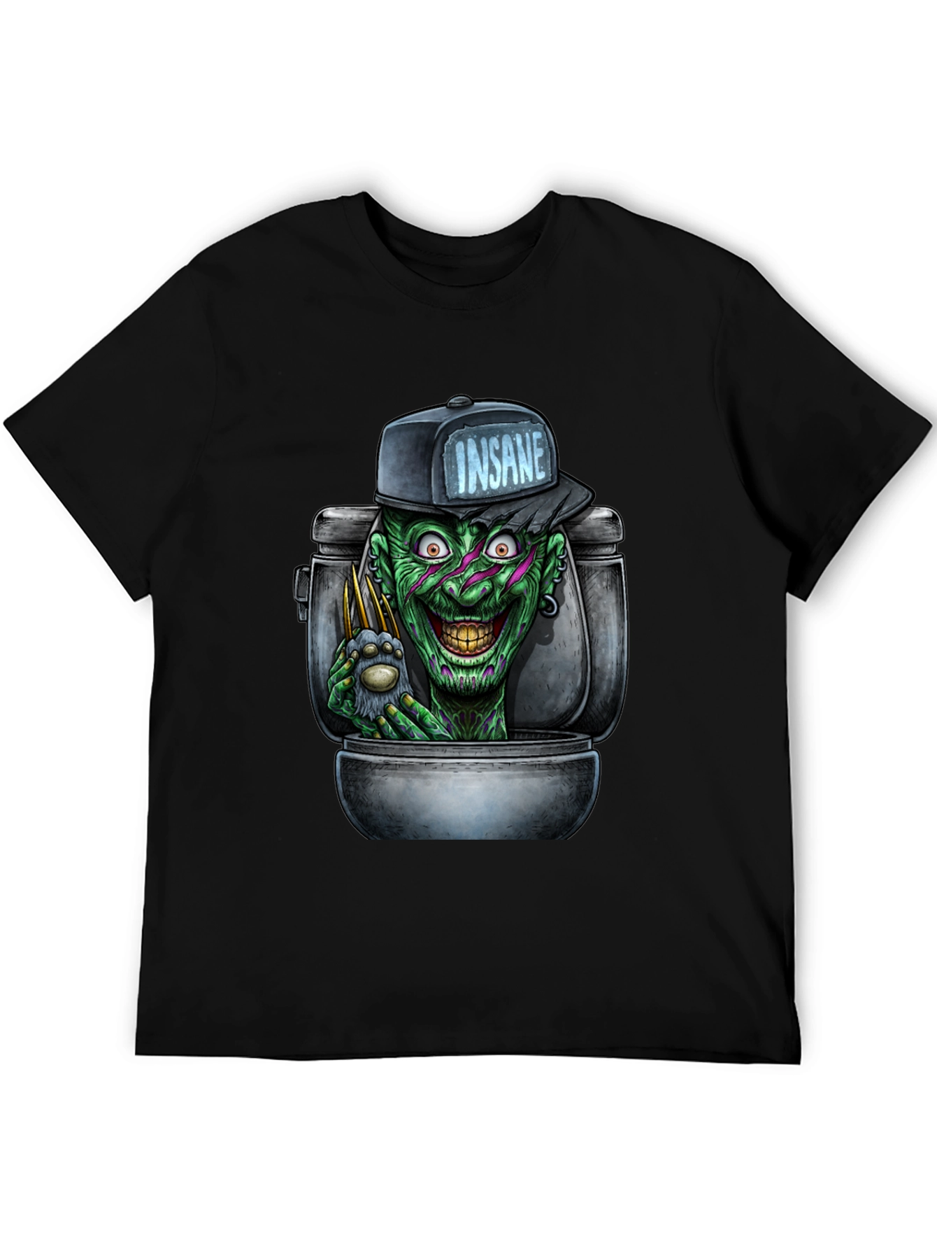 Insane Clown Toilet Monster Graphic T-Shirt