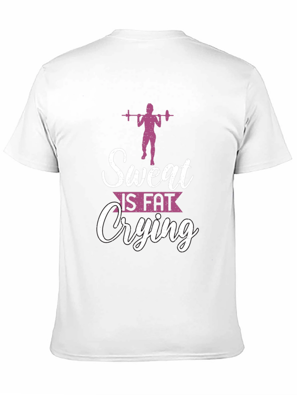 Sweat Is Fat Crying Mens Black Graphic Tee